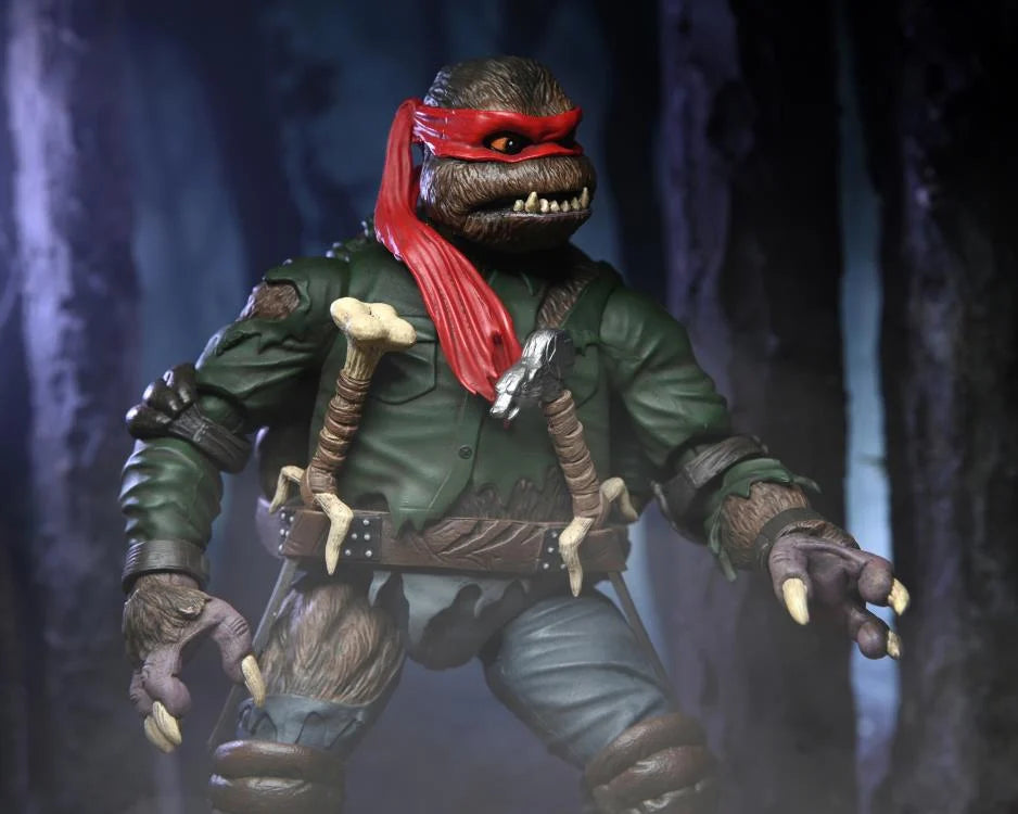 Universal Monsters x Teenage Mutant Ninja Turtles Ultimate Raphael as Wolfman Action Figure - TMNT Collectible Toy for Fans & Halloween Decor