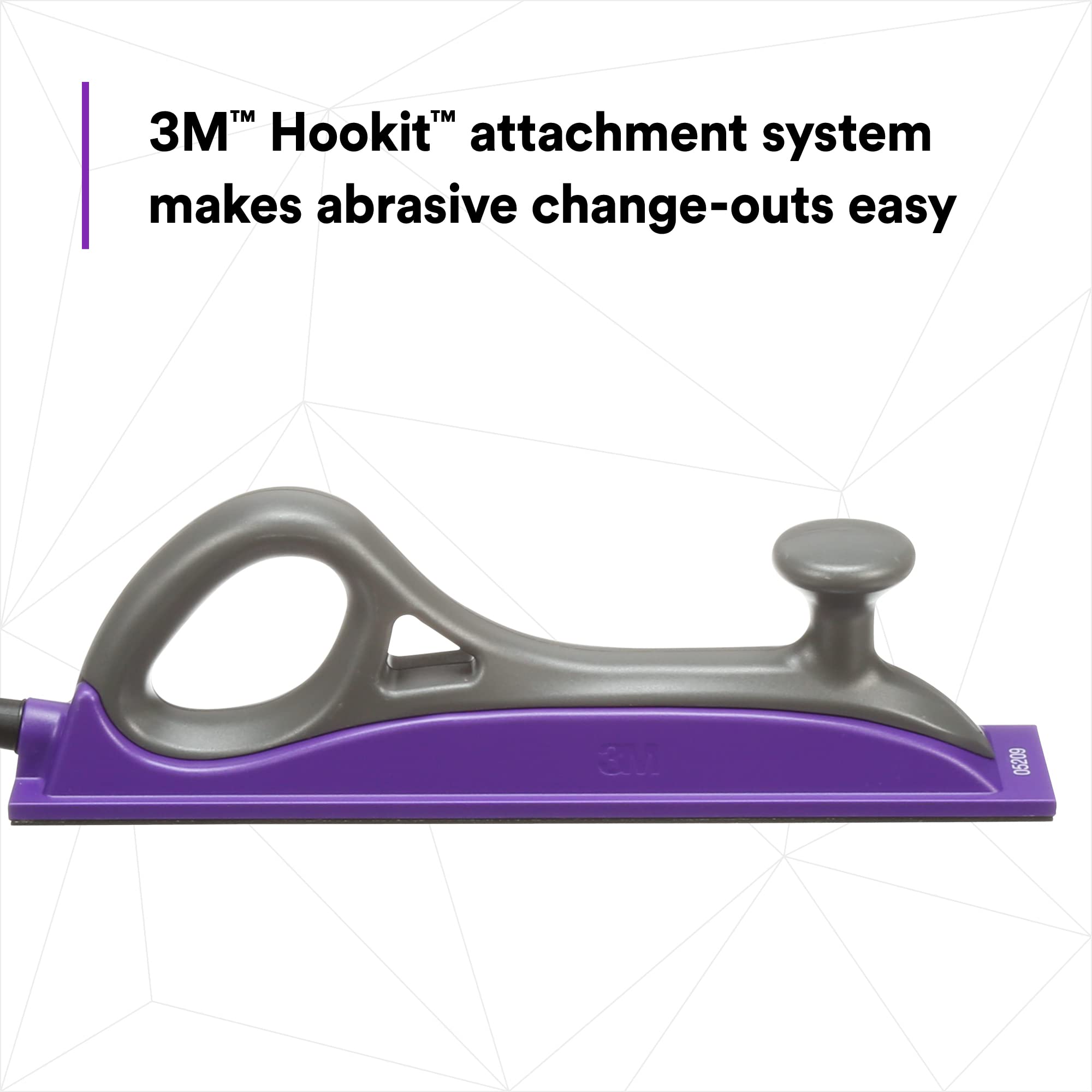 3M Hookit Sanding Block 05209 - 70mm x 396mm Dust-Free Sanding Tool for Woodworking & Auto Body Repair | Perfect for DIY Projects & Professional Use