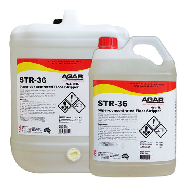 Agar STR 36 Professional Floor Stripper - Heavy-Duty Commercial Floor Cleaner for Vinyl, Tile & Concrete - Perfect for Warehouse, Gym & Retail Floor Cleaning