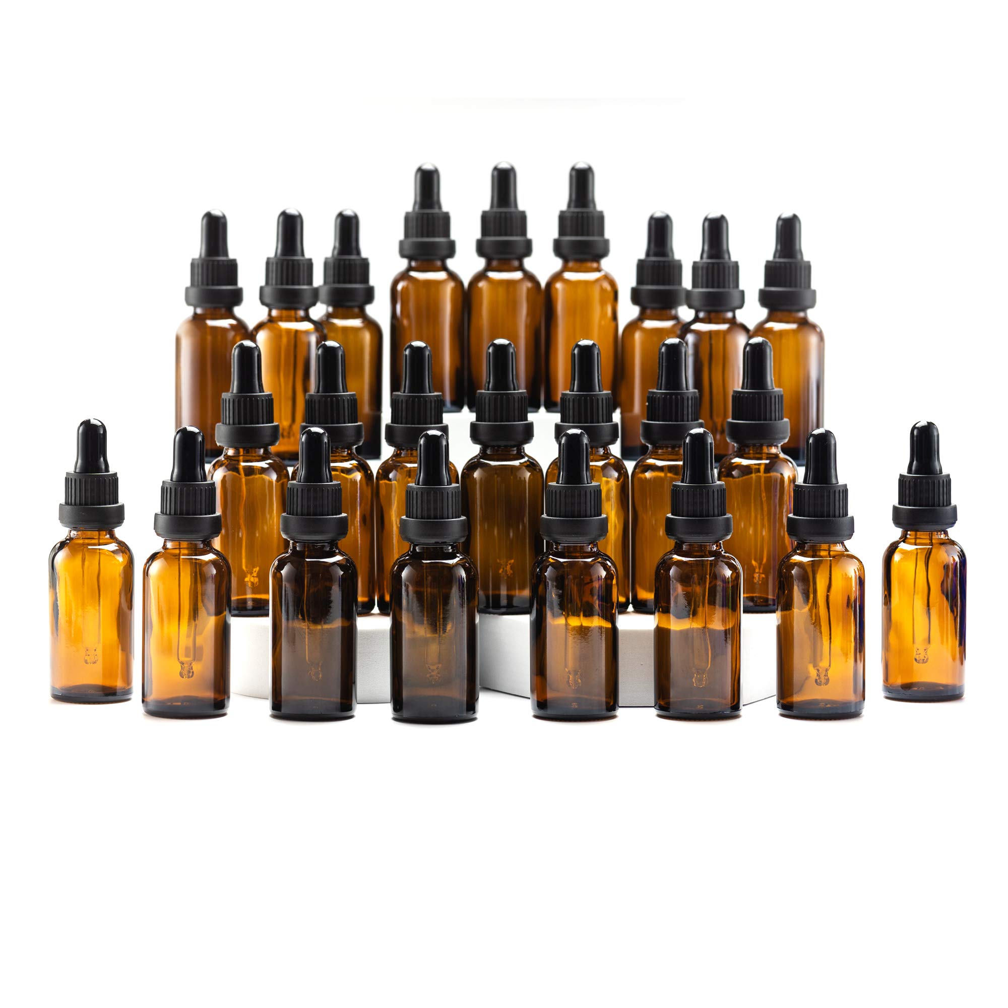 **YIZHAO 1oz Amber Glass Dropper Bottles (24 Pack) – Essential Oil Bottles with Glass Dropper for Aromatherapy, DIY Cosmetics, Tinctures & Liquids – Perfect for Travel, Lab & Pharmacy Use**