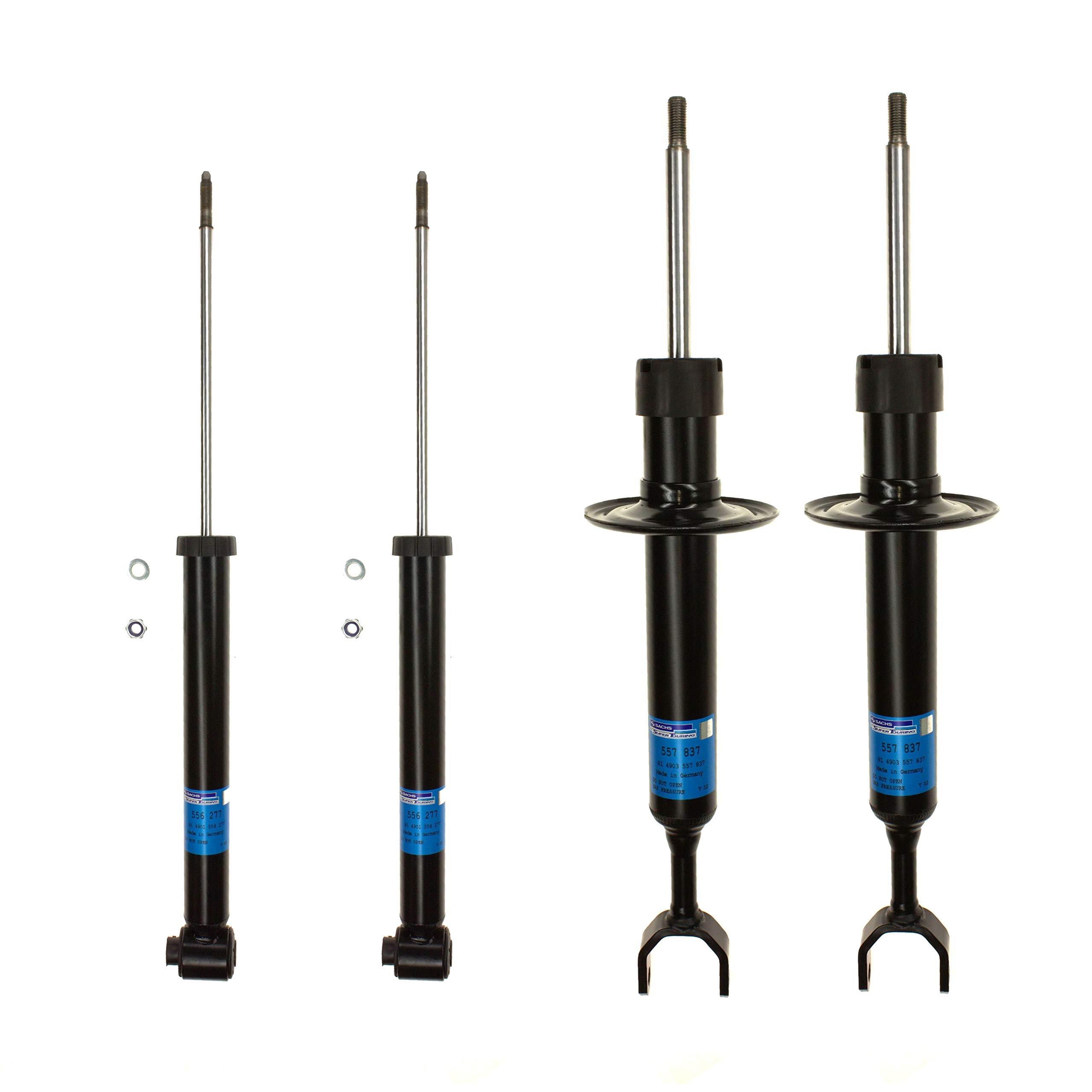 High-Performance Sachs Front & Rear Shock Absorbers Kit - Compatible with Audi A6, VW Passat Sedan & Wagon - Smooth Ride for City Commuting & Highway Driving