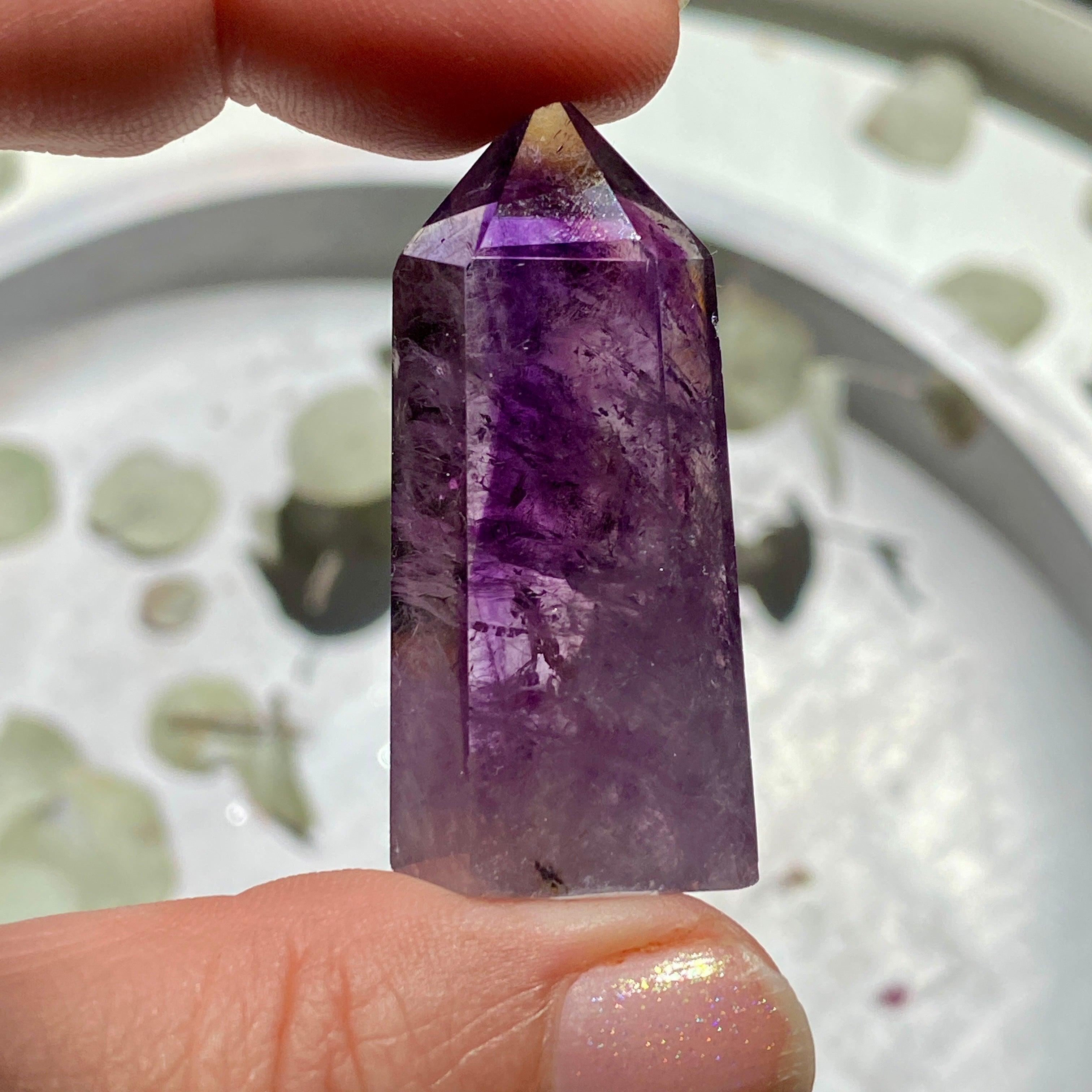 Premium Amethyst Crystal Mini Generator - High-Quality Healing Stone for Meditation, Energy Cleansing & Home Decor