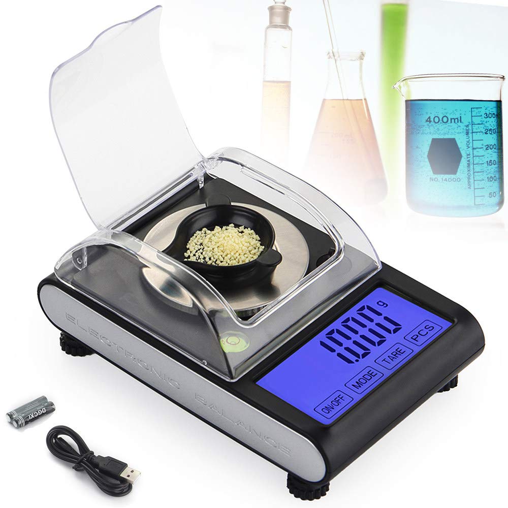Precision Digital Milligram Scale 50g x 0.001g - Portable Lab Analytical Balance for Jewelry, Gold, Gems & Powder - Compact Pocket Scale for Home, Kitchen & Scientific Use (Grams/Ounces)