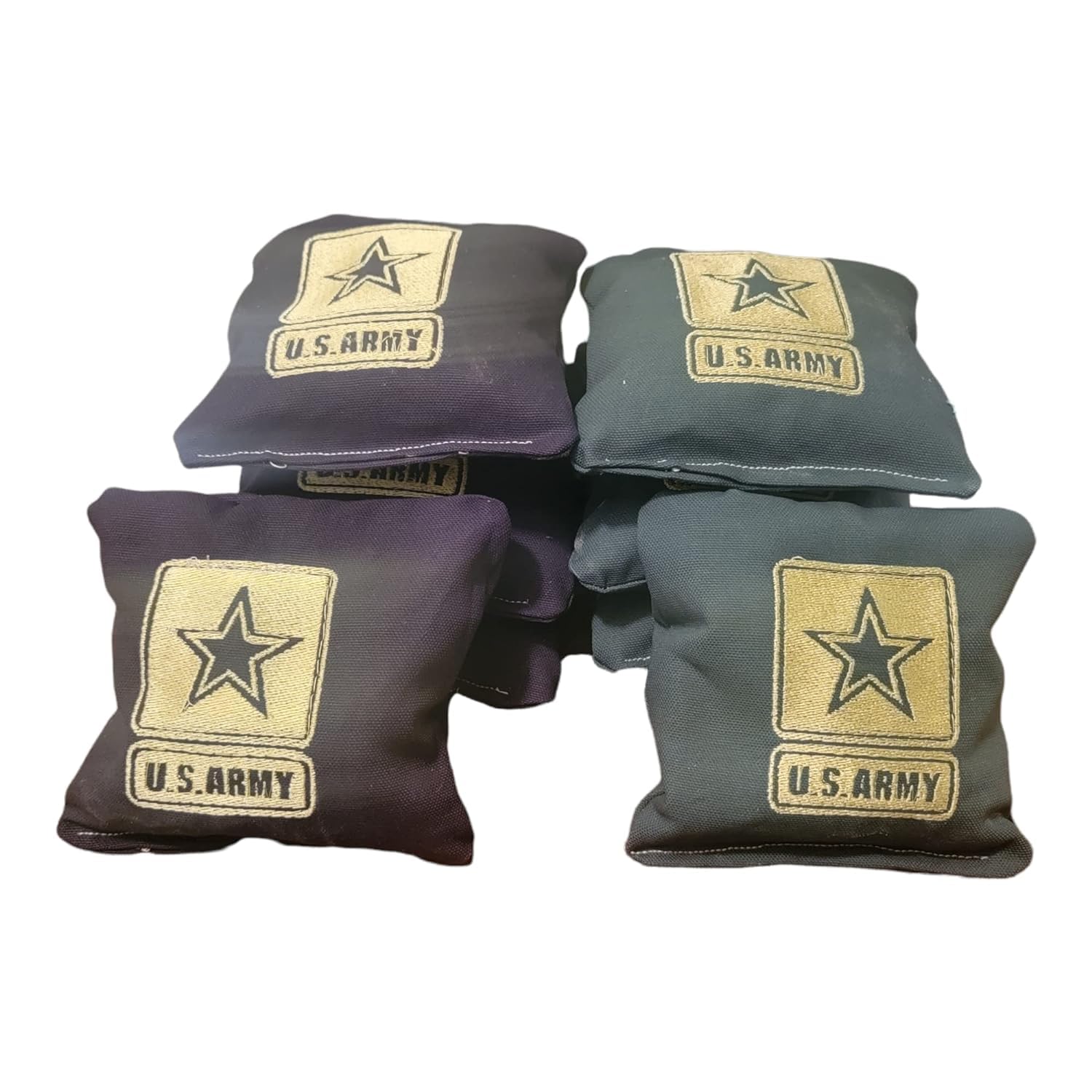 Premium United States Army Cornhole Bags Set of 8 - Regulation Weight & Size for Outdoor Games, Tailgating, Backyard Parties & Military-Themed Events