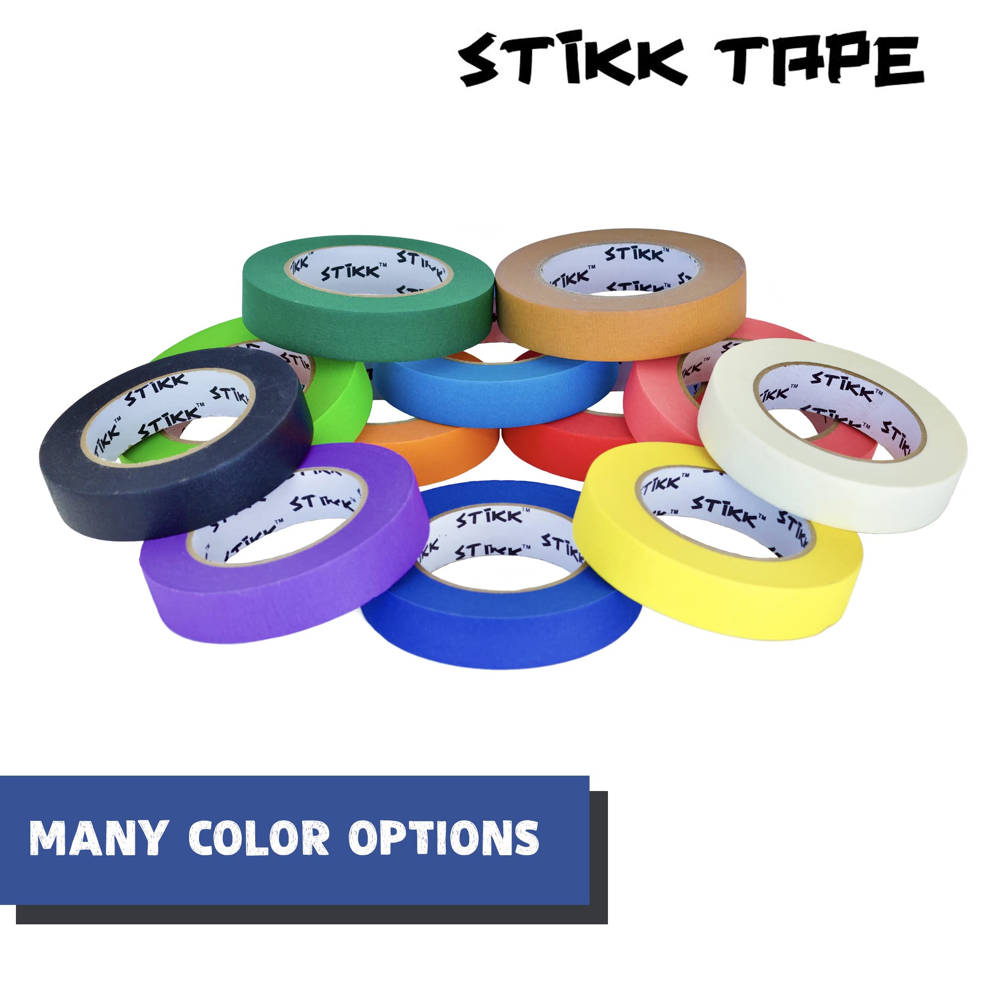 Stikk Painters Tape - 2 Pack Blue Painter's Tape, 2 Inch x 60 Yards - Residue-Free Masking Tape for Walls, Edges, Trim & Ceilings - Perfect for DIY Painting Projects, Home Renovation & Crafting