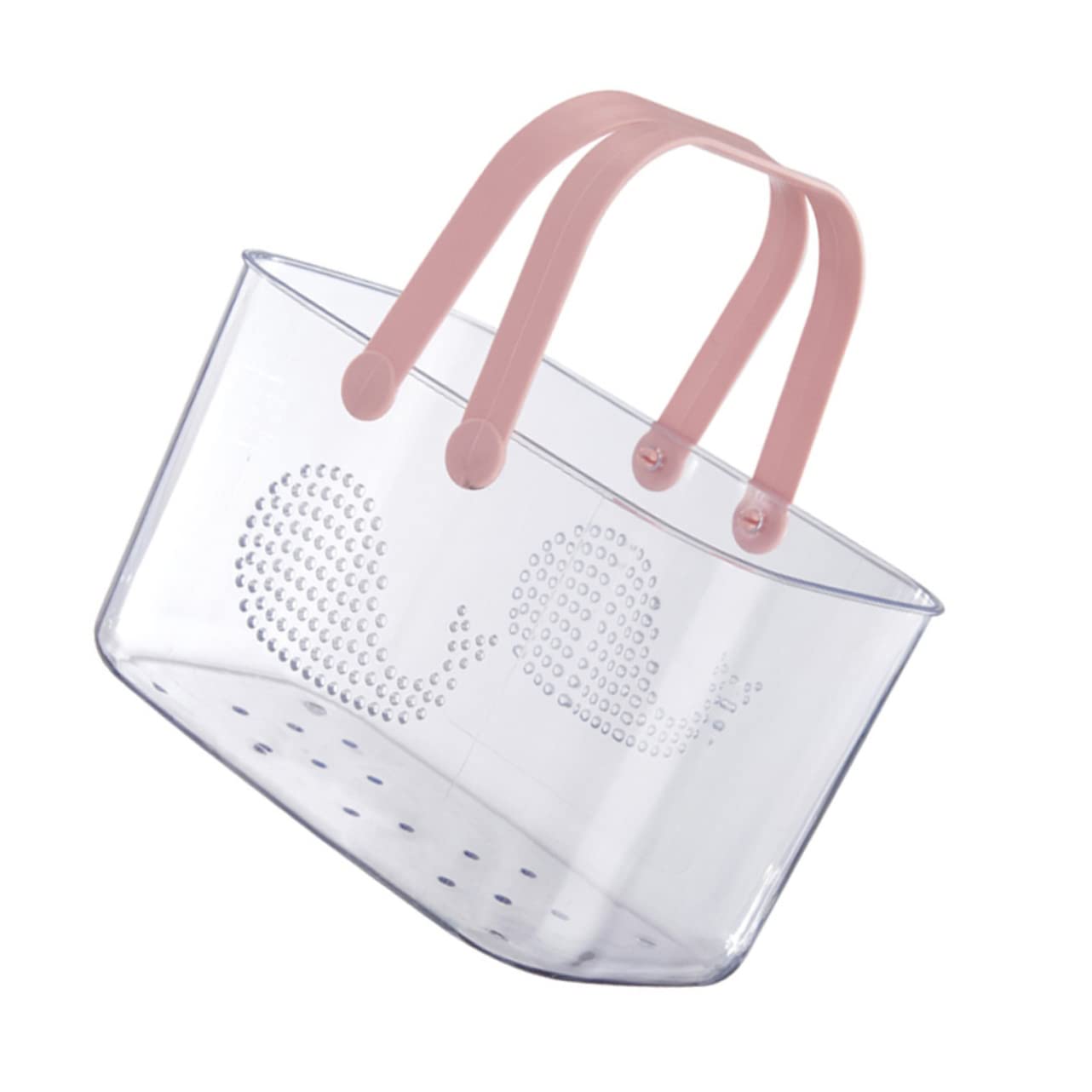 JOINPAYA Bathroom Shower Caddy with Handles - Plastic Storage Basket for Bathroom, Office, and Kitchen - Perfect for Organizing Toiletries, Fruits, and Body Scrubbers - Includes African Exfoliating Net and Loofa Sponge - Ideal for Home, Spa, and Travel Use