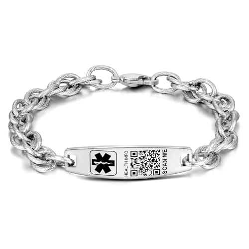 9.06''-Silver Stainless steel rope
