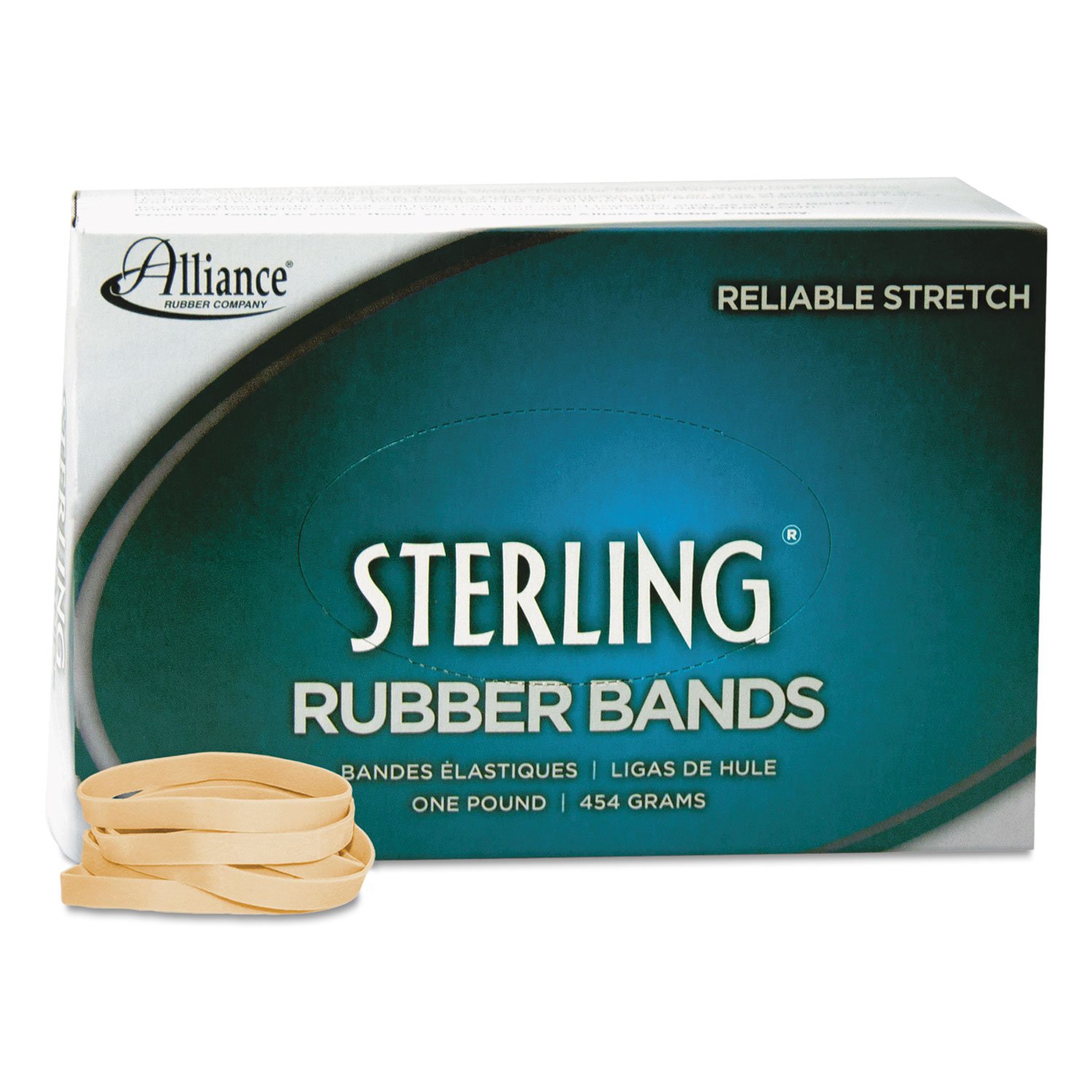 Alliance 24625 Sterling Rubber Bands - 600 Bands/1lb Box (2-1/2 x 1/4 Inch) - Premium Office & School Supplies for Mailing, Bundling, Crafts & DIY Projects