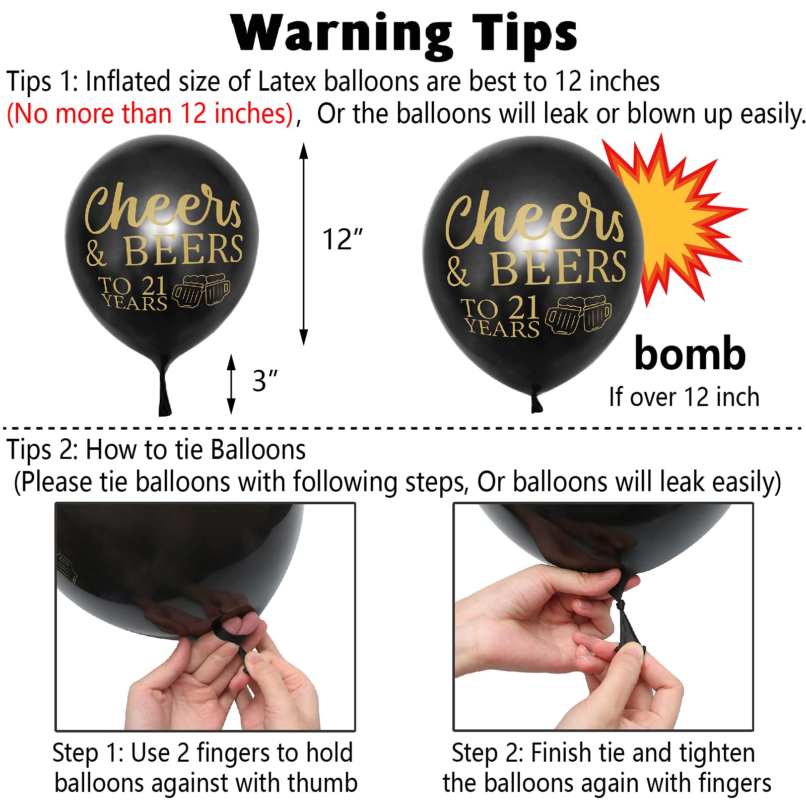 Joymee 21st Birthday Party Decorations - Black & Gold Banner for Women & Men | Happy Birthday Supplies for Boys, Girls, Him & Her | Perfect for 21st Birthday Parties & Wedding Anniversaries