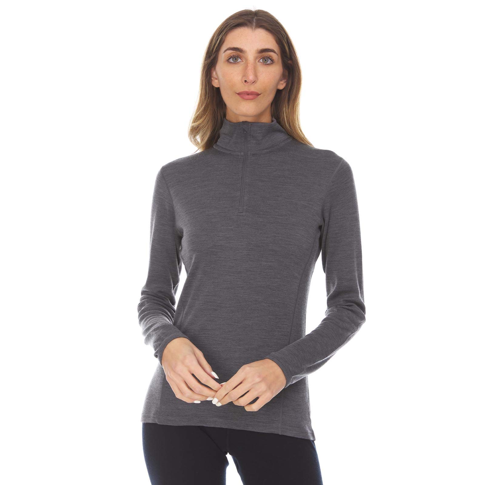 Premium 100% Merino Wool Women's 1/4 Zip Midweight Pullover - Soft & Breathable Midlayer for Hiking, Camping & Outdoor Adventures