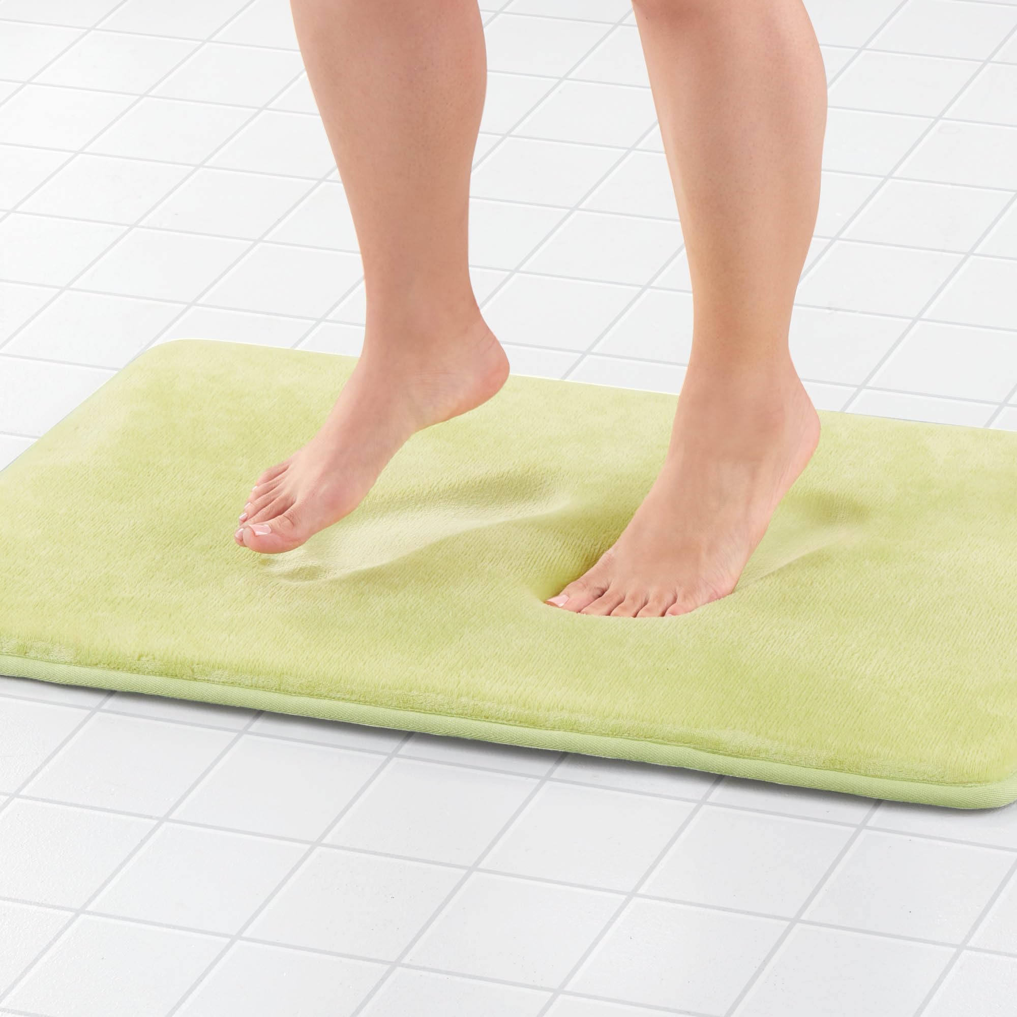 Genteele Memory Foam Bath Mat - Non Slip, Absorbent & Super Soft Velvet Bathroom Rug (20