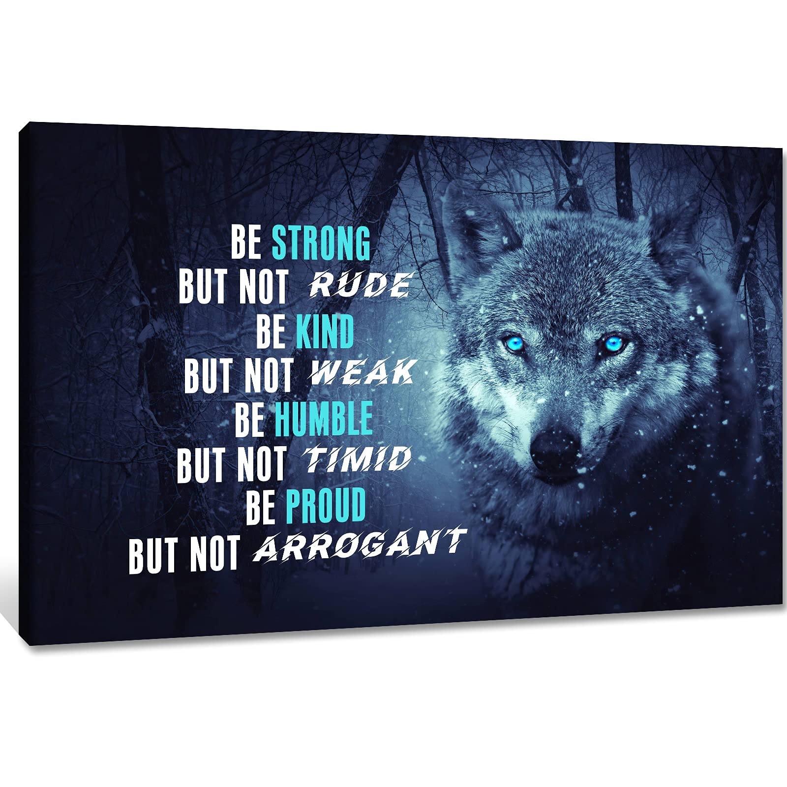 Inspirational Wall Art Motivational Quotes Canvas Print for Office & Home Decor - Framed Horse Artwork with Positive Sayings - Perfect for Gym, Living Room & Workspace (32x48 Inches)