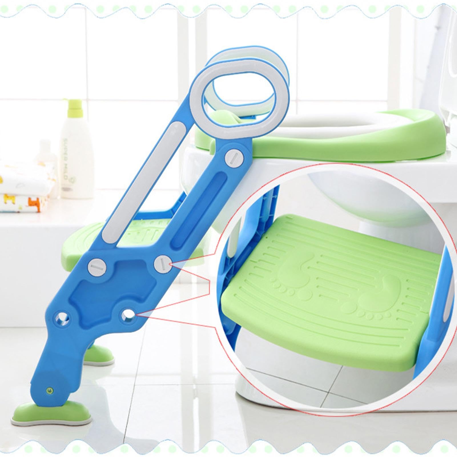 **Foldable Potty Training Toilet Seat for Toddlers & Kids - Adjustable, Non-Slip & Easy to Clean | Perfect for Boys & Girls Learning to Use the Toilet | Ideal for Home, Travel & Daycare Use**