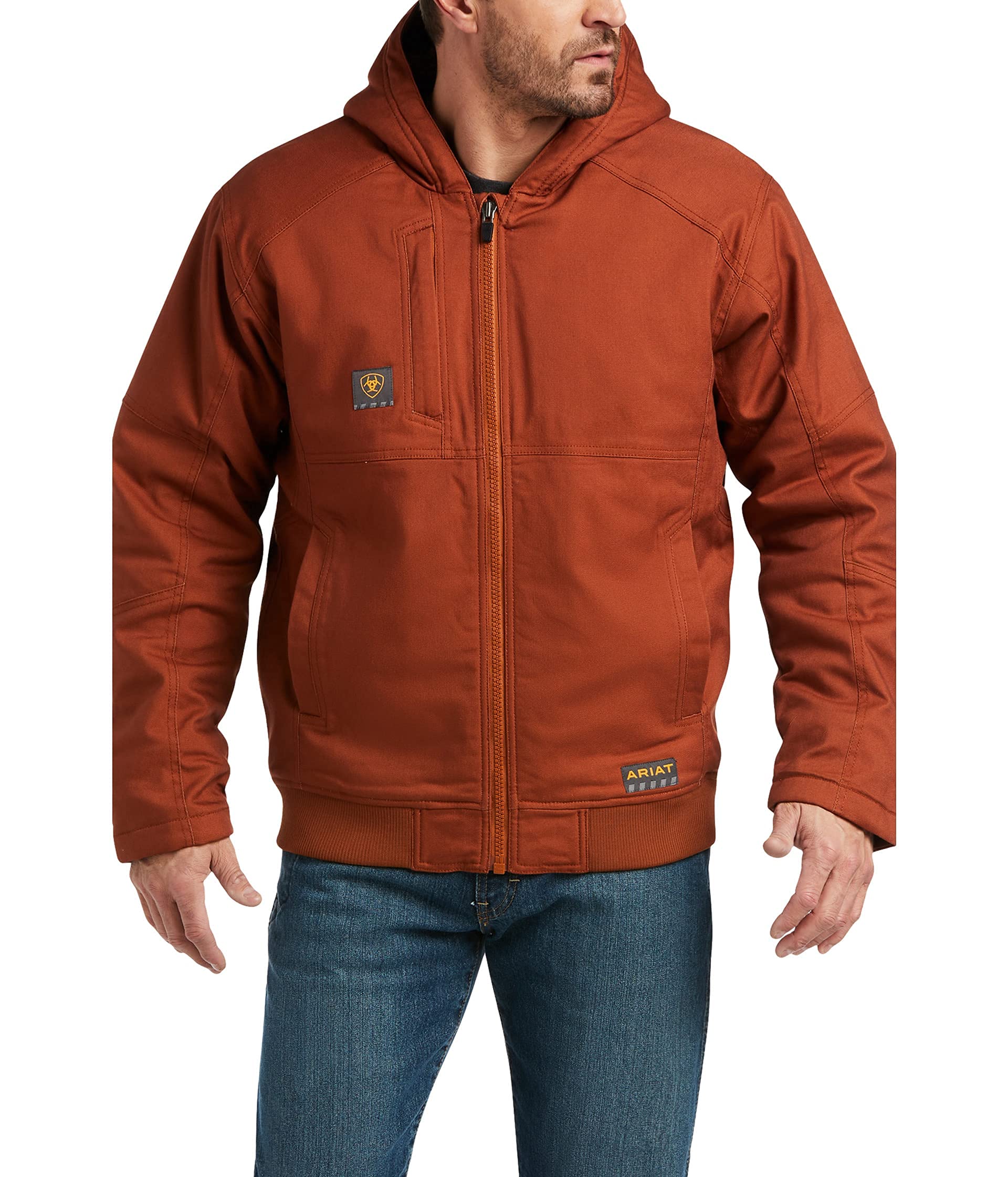 Ariat Men's Rebar DuraCanvas Jacket - Copper Brown, 3XL - Durable Workwear for Outdoor & Construction Use