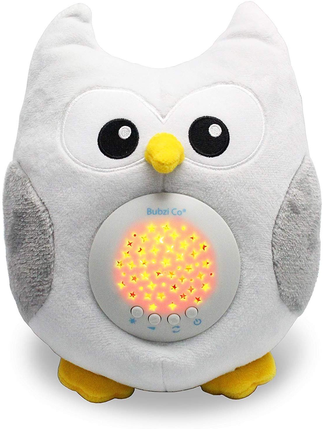 Bubzi Co Owl White Noise Sound Machine with Woodland Milestone Blanket - Gender Neutral Baby Gift Set for Newborns, Registry & Shower - Perfect for Nursery, Sleep Aid & Monthly Photo Keepsakes