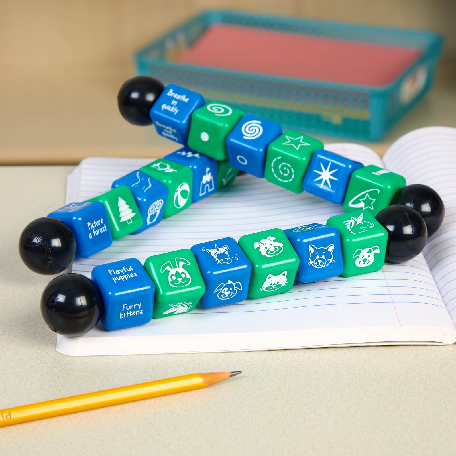 Calming & Fidget Twists Set of 5 - Sensory Fidget Toys for Stress Relief, Self-Regulation & Relaxation - Sensory Products for Kids & Adults - Perfect for ADHD, Anxiety & Classroom Focus