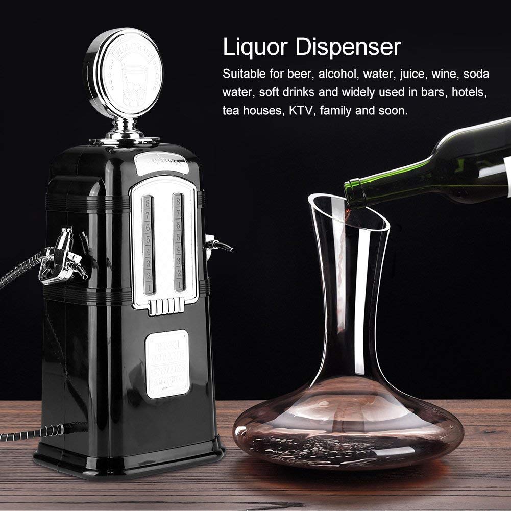 1000cc Double Guns Liquor Pump for Bar, Gas Station & Home Use - Black