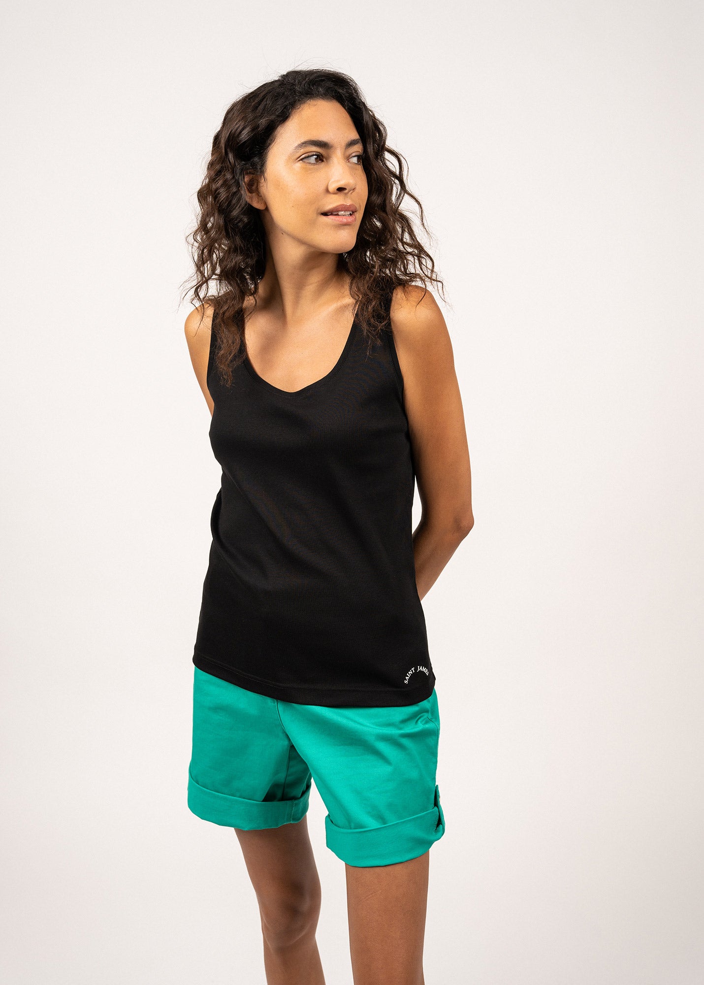 BASTIA III Cotton Tank Top for Women - Slim Fit, Breathable & Comfortable - Perfect for Summer, Gym, Yoga & Casual Wear (Black)