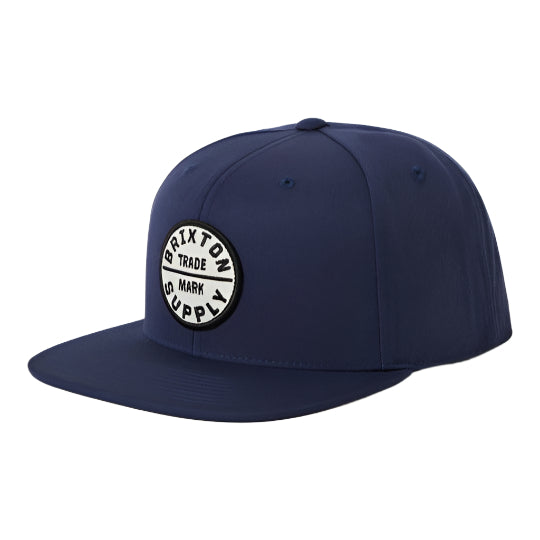 BRIXTON Oath III Snapback Hat for Men - Adjustable Baseball Cap in Navy Blue | Perfect for Casual Wear, Outdoor Activities & Street Fashion