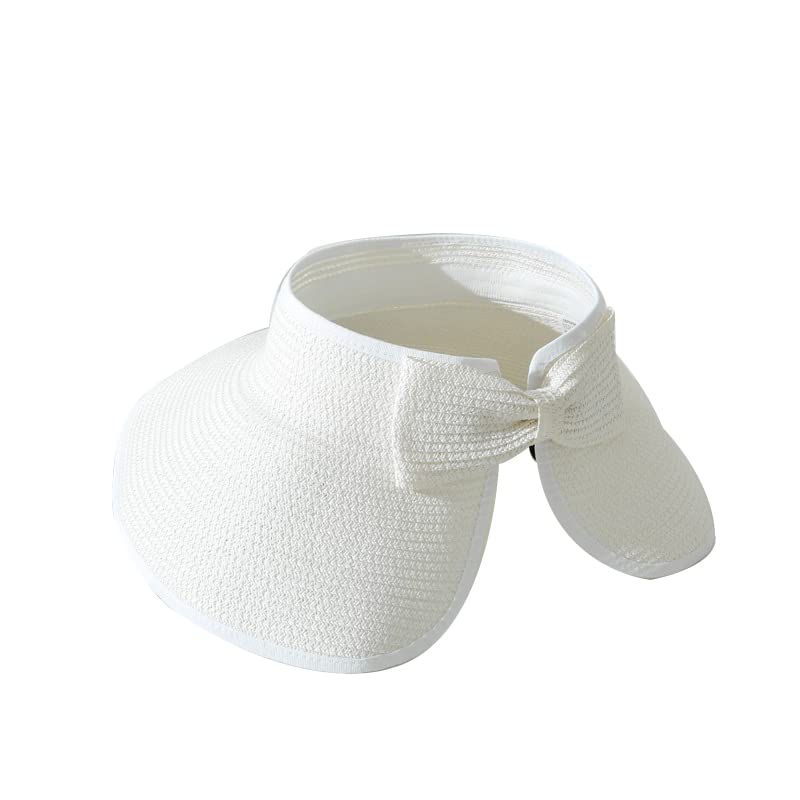 Stylish Women's Summer Sun Hat - Wide Brim Straw Beach Hat with Bow, Foldable & UV Protection for Outdoor, Travel, and Beach Activities