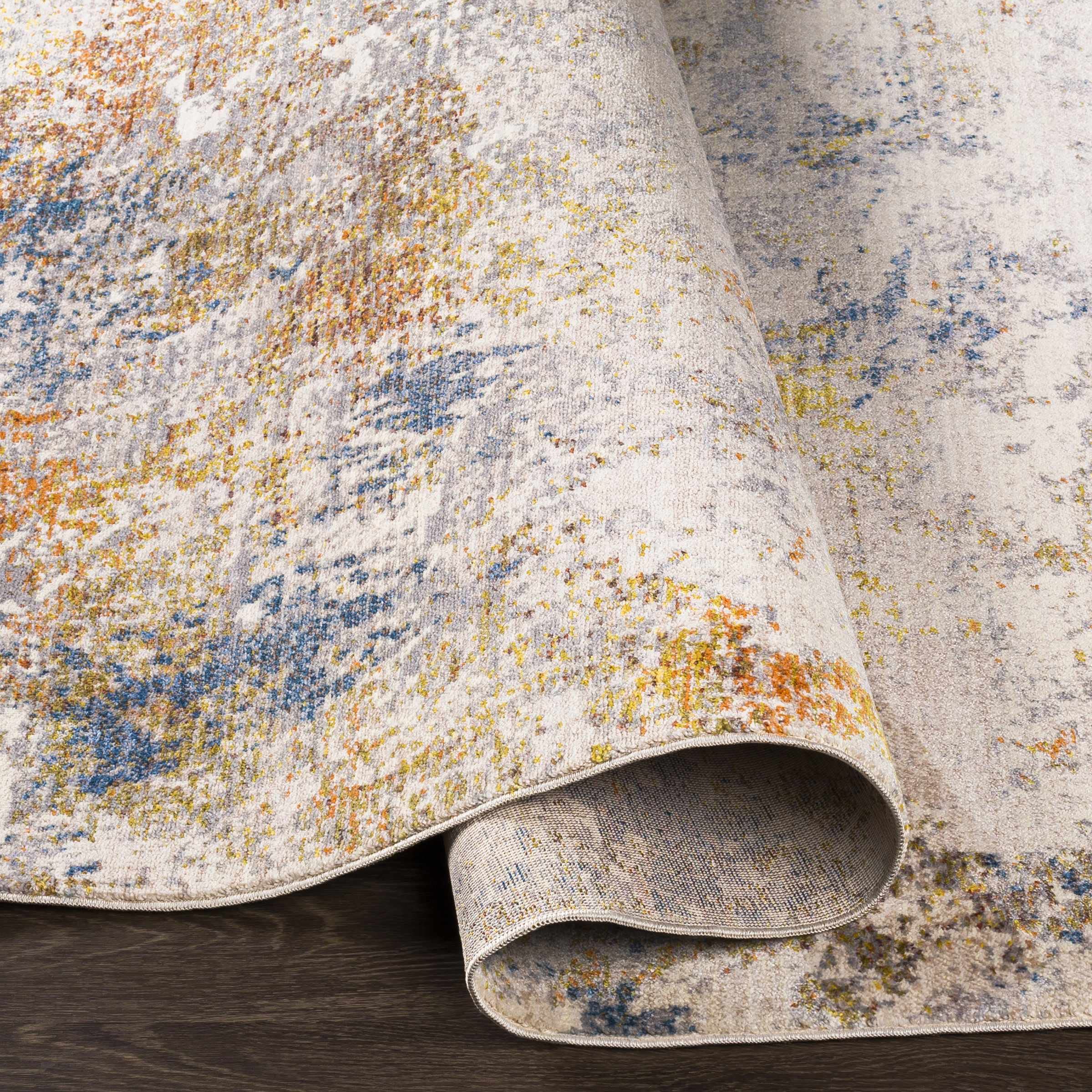 Modern Hauteloom Macayug Area Rug for Living Room & Bedroom - Navy, Rust, Mustard - 8'10