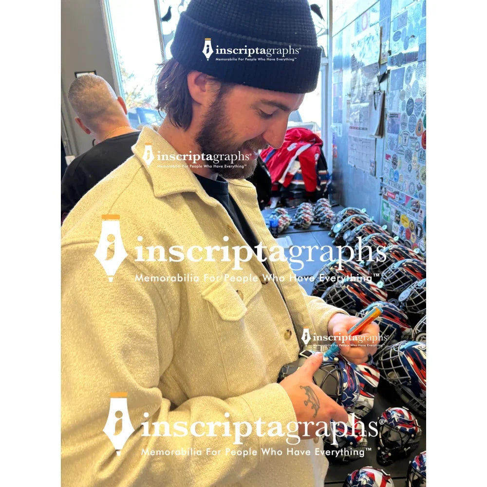 Logan Thompson Autographed Washington Capitals Goalie Mask - Signed NHL Hockey Helmet with IGM COA - Perfect for Hockey Fans, Collectors & Sports Memorabilia Displays