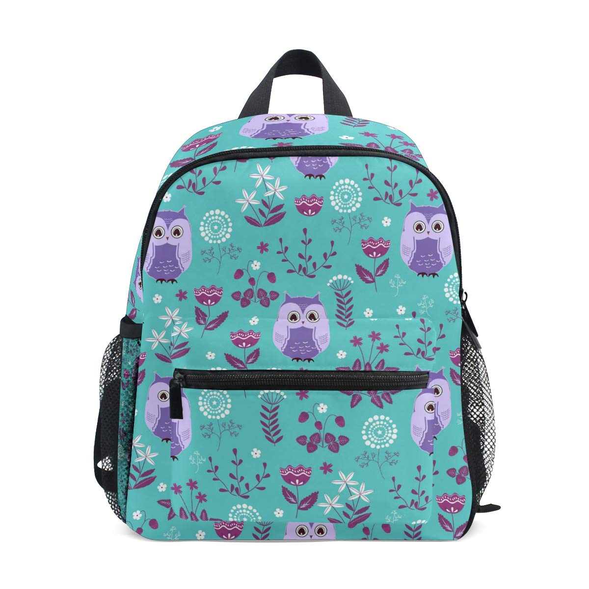 Adorable Purple Owl Preschool Backpack with Adjustable Chest Strap - Mini Toddler Daycare Bag with Name Tag for Boys & Girls (10x4x12 Inches) - Perfect for School, Travel & Outdoor Adventures