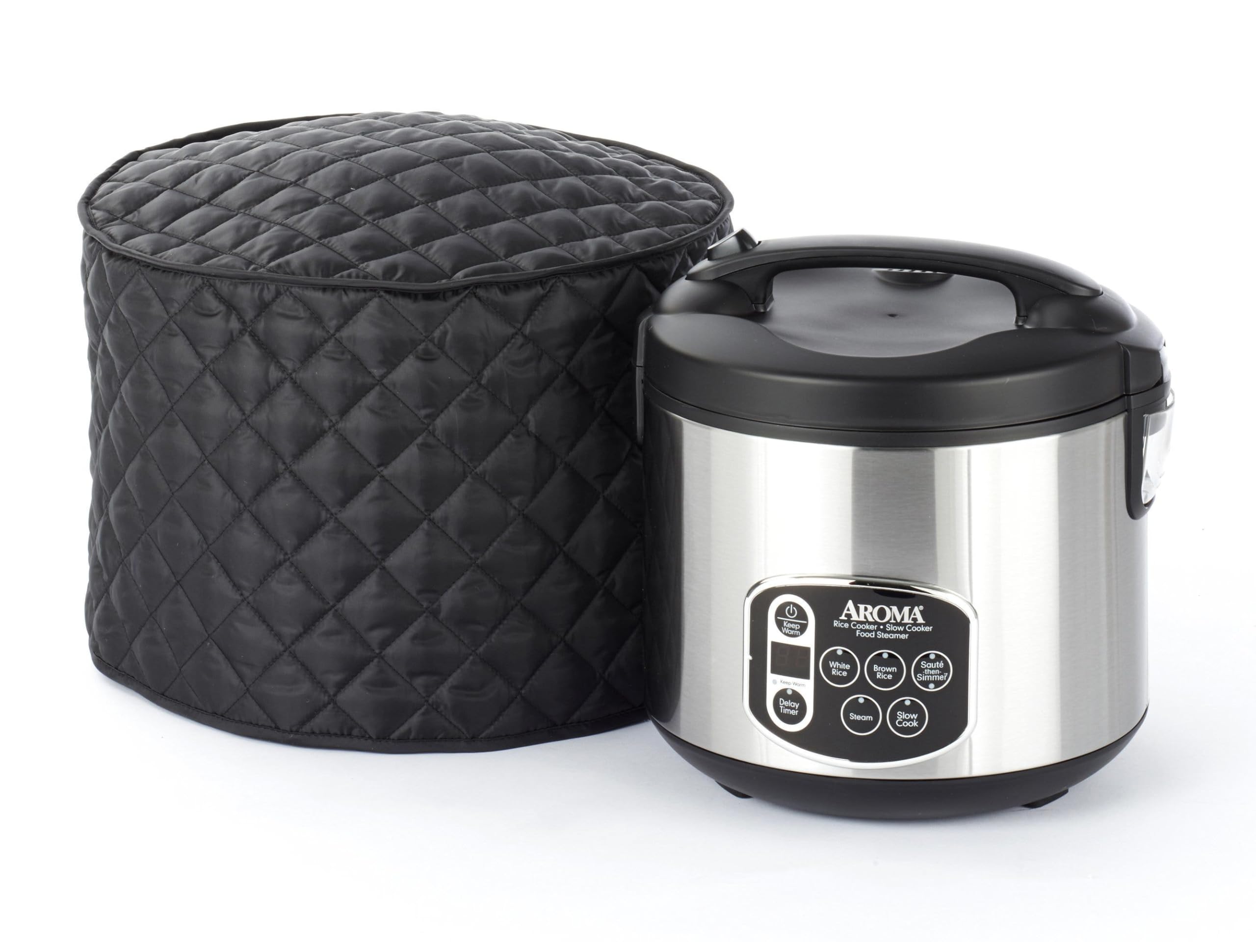 Covermates Keepsakes Rice Cooker Cover – Dustproof, Stain-Resistant & Washable Appliance Protector – Black – Perfect for Kitchen, Dorm & Small Appliances Protection