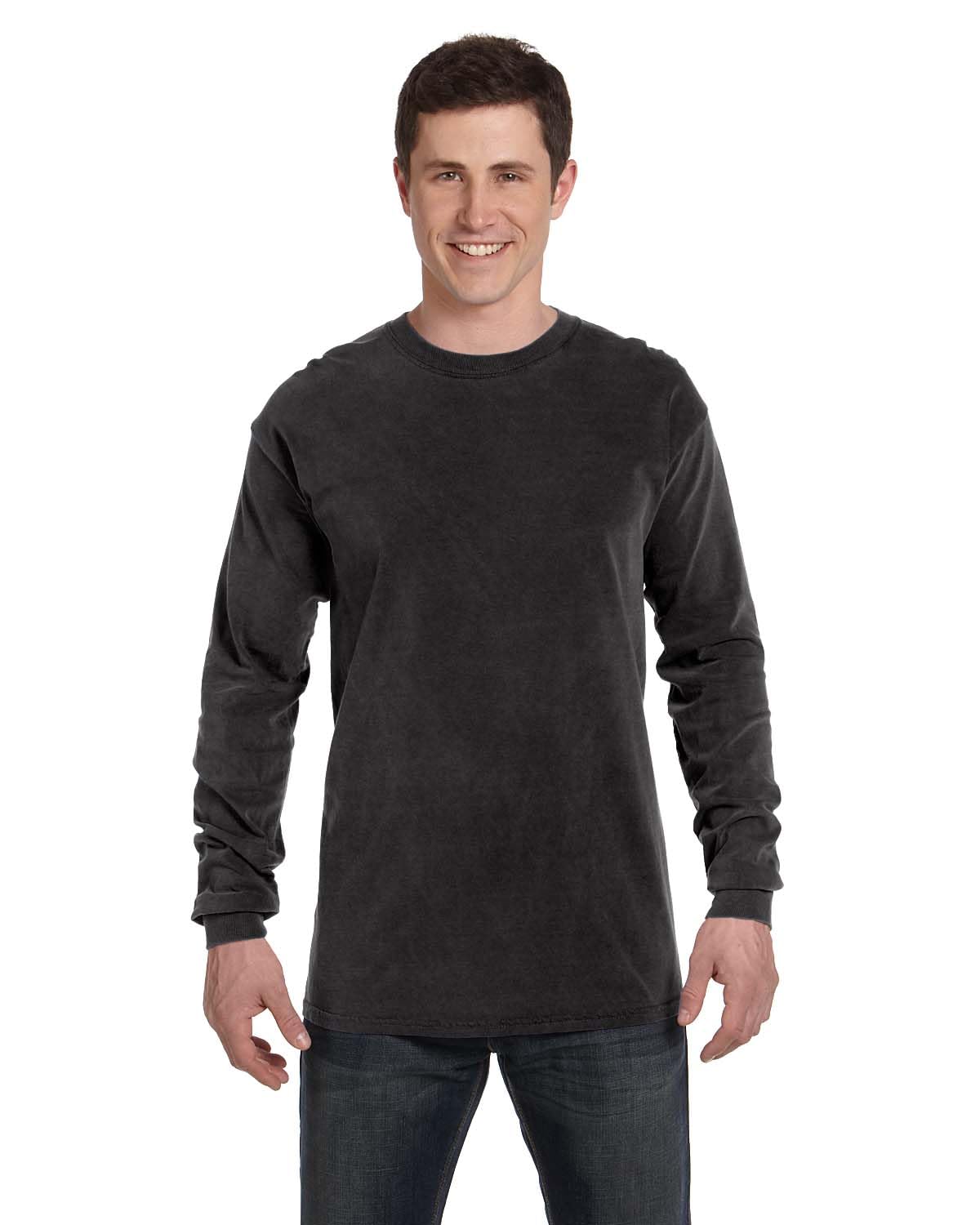 Comfort Colors Men's Long Sleeve T-Shirt - Soft Cotton Crewneck Tee for Casual Wear & Everyday Comfort | Style 6014 | Perfect for Work, Lounge & Outdoor Activities