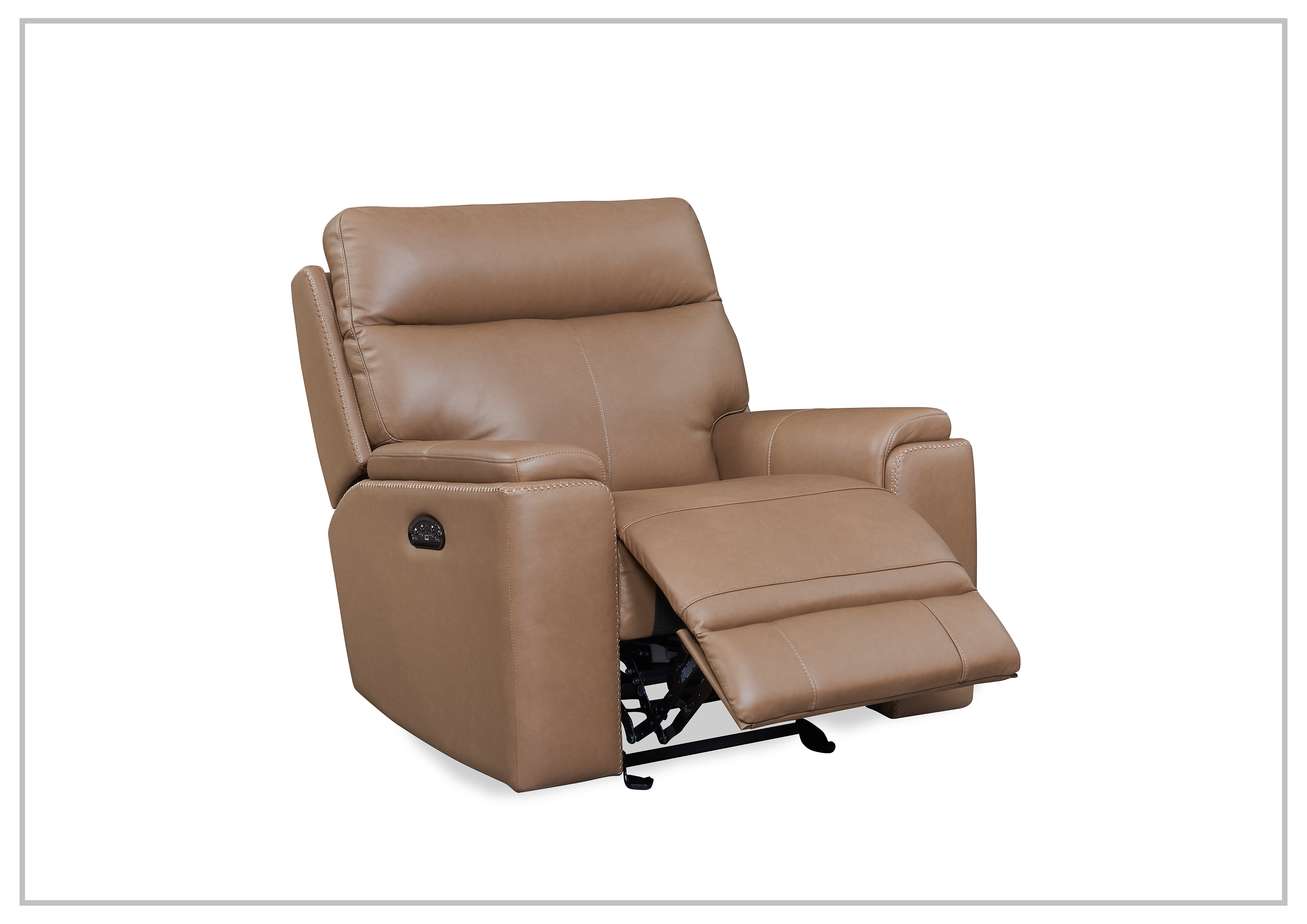 Gio Italia Bruna Leather Power Reclining Glider Chair - Modern Recliner for Living Room, Nursery & Home Theater - Electric Adjustable Comfort Sofa for Relaxing & Nursing