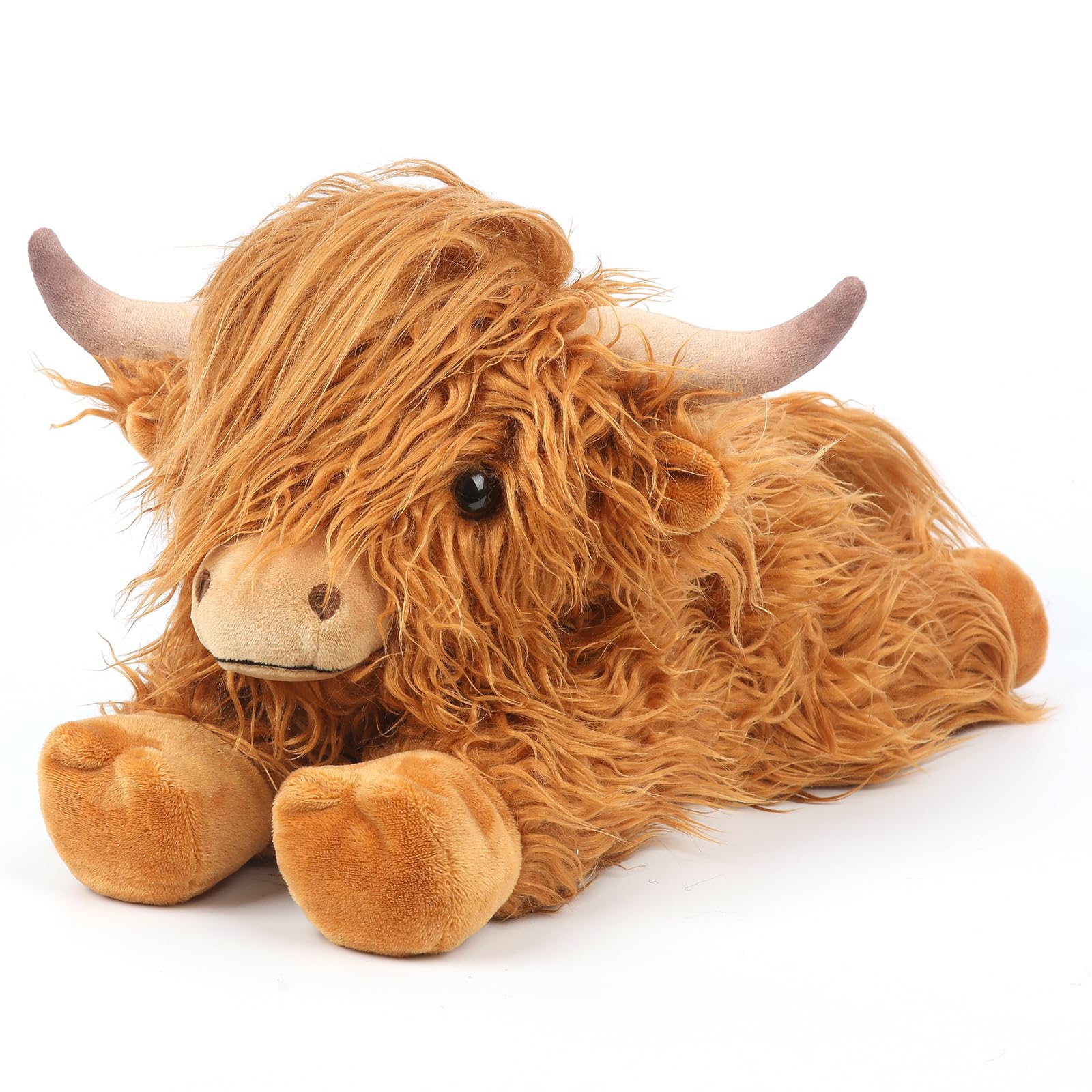 Heatable Highland Cow Plush Toy - Microwaveable Stuffed Animal for Pain Relief & Stress, Lavender Scented Warmable & Coolable Cow Plushie for Anxiety, Women & Kids | Perfect for Bedtime, Cramp Relief & Relaxation