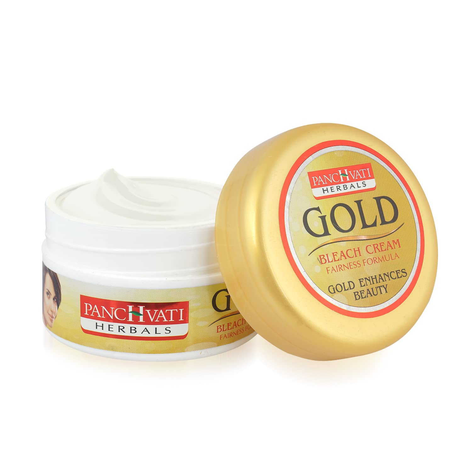 Panchvati Gold Bleach Cream - Skin Lightening & Brightening Gel for Women (200g, Multicolor) | Gentle Face & Body Bleach for Smooth Skin | Perfect for Pre-Party Glow & Special Occasions