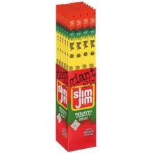 Slim Jim Giant Smoked Meat Snack Sticks - Spicy Tabasco Flavor - 0.97 oz - Perfect for Road Trips, Office Snacks & Game Day Parties
