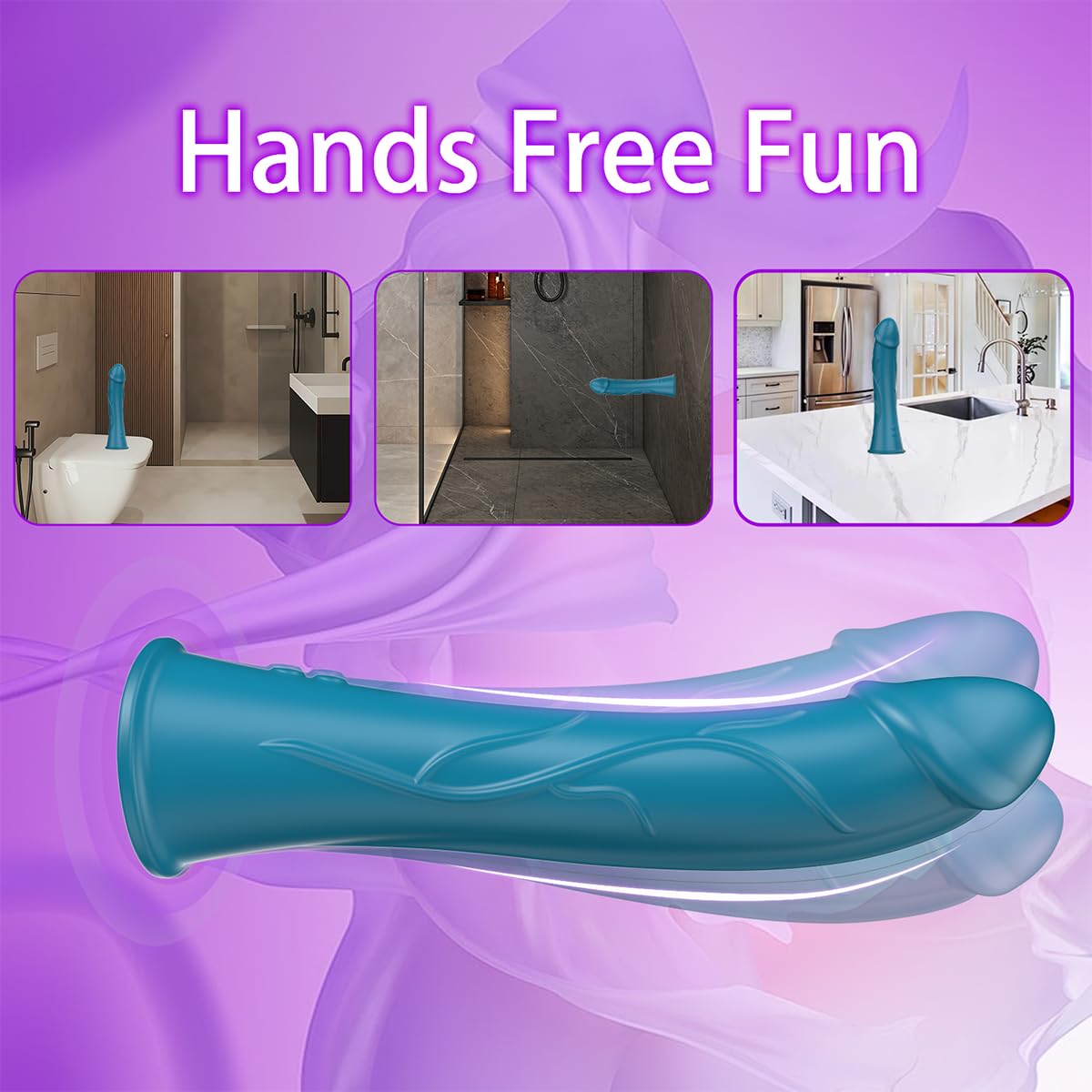 10-Speed Vibrating Dildo with Suction & Thrusting - Silicone Adult Toy for Women & Couples - Perfect for Solo & Partner Play