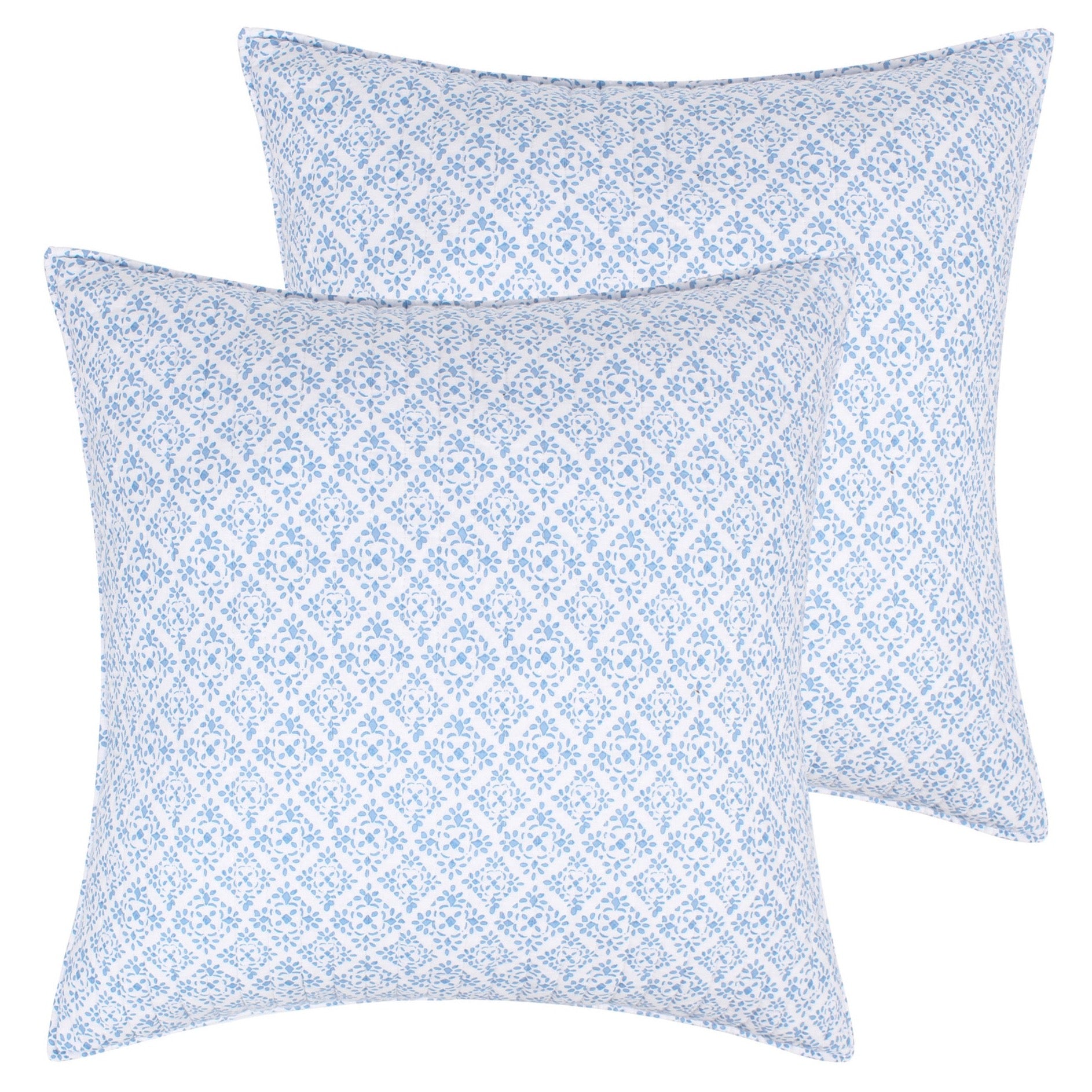 Eleni Euro Sham Set of 2 - Premium Decorative Pillow Covers for Bedroom & Living Room - Soft Luxury Square Pillowcases for Sofa, Couch, Chair (Set of 2, 26x26 Inches) - Perfect for Home Decor, Guest Room & Cozy Spaces