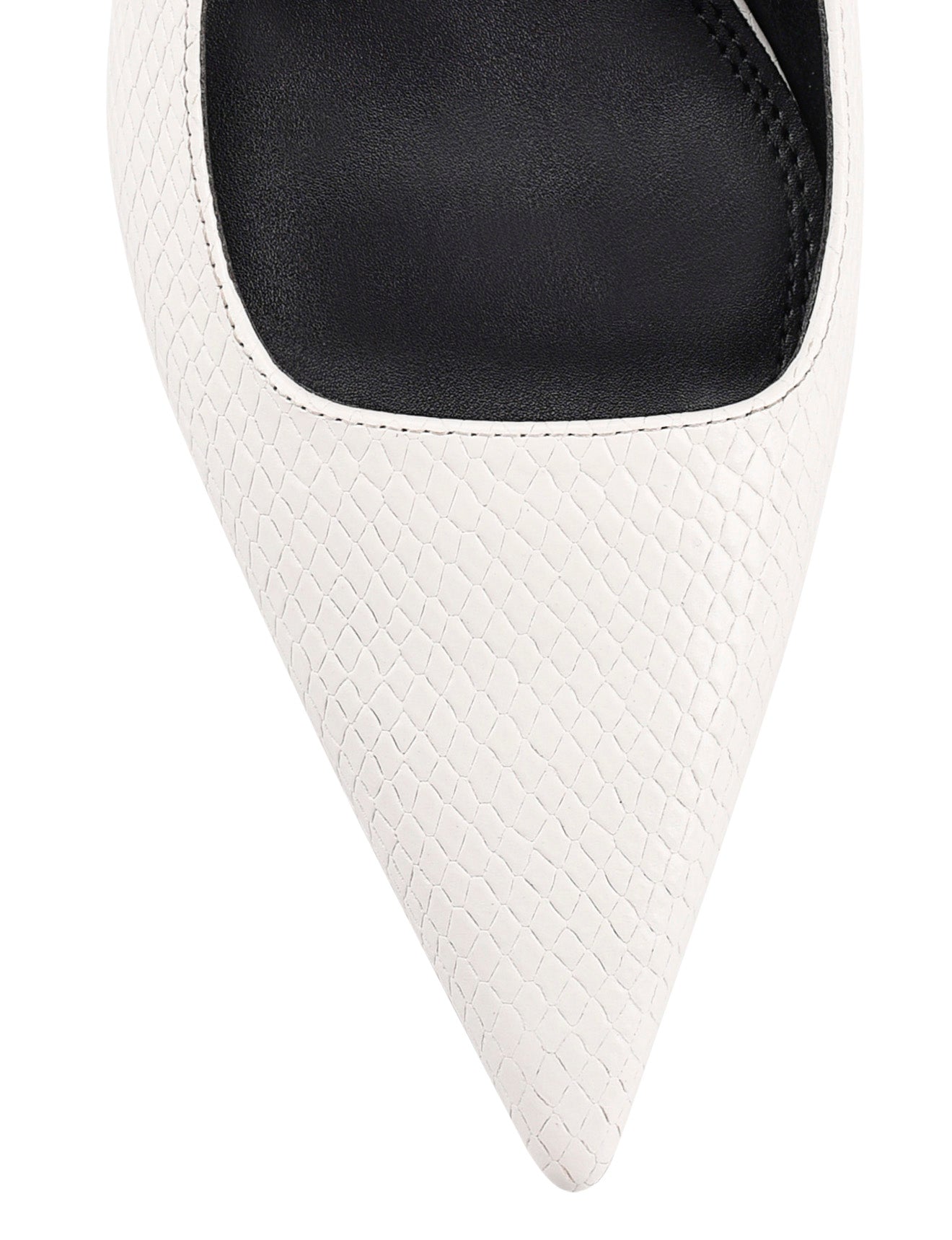 Zuko Women's Slingback Heels - Chunky Block Heel Sandals in White Snake Leather | Comfortable Dress Shoes for Office, Party & Special Occasions