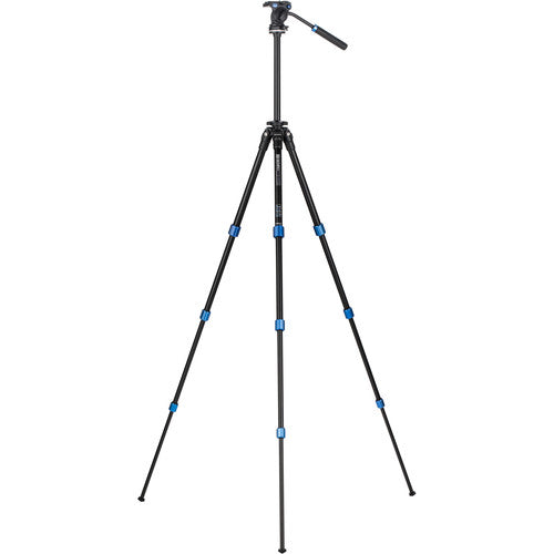 Benro SLIM Aluminum Video Tripod Kit - Lightweight & Portable Tripod for DSLR, Camcorder, Mirrorless Cameras - Perfect for Travel, Vlogging, and Outdoor Photography