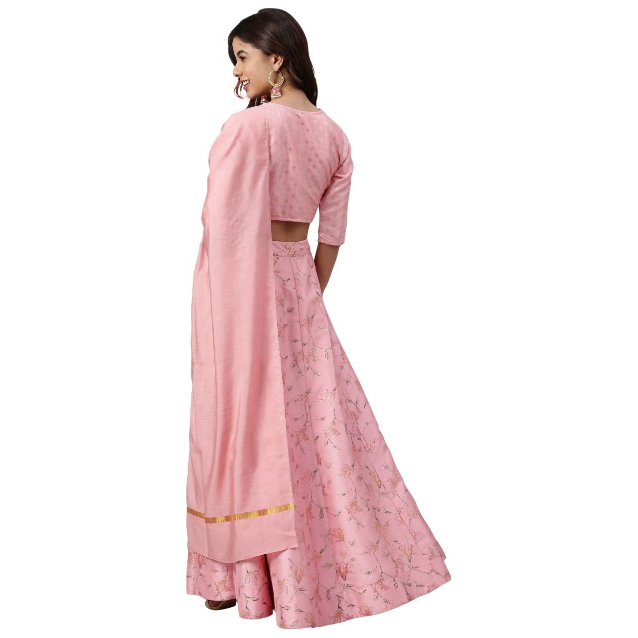 Elegant Baby Pink Lehenga Choli Set with Dupatta for Weddings, Parties & Special Occasions - Perfect for Bridal Shower, Sangeet & Festive Celebrations