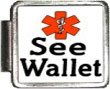 Medical Alert ID Bracelet for Seniors - Italian Charm Link Style - Emergency Contact Info Wallet Card - Perfect for Travel, Hiking & Daily Safety