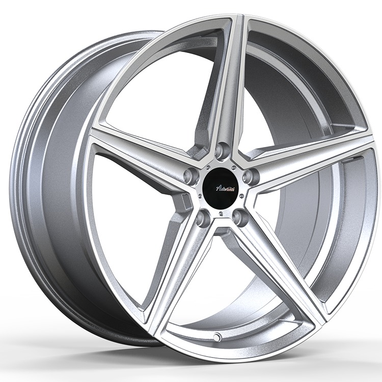 Advanti Cammino Silver Machine Face 18x8 +35 5x112mm 66.6mm Hubcentric Alloy Wheels - Perfect for Audi A3, A4, VW Golf, Jetta & More - Upgrade Your Ride with Stylish Performance Wheels