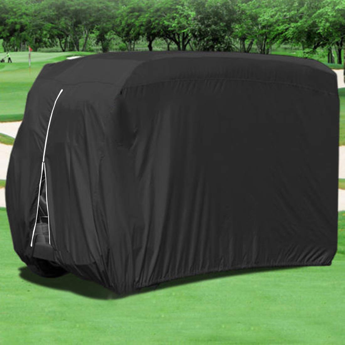 Waterproof Golf Cart Cover for EZ GO, Club Car & Yamaha - 111x63x66 Inches All-Weather Protection, Dust Proof, UV Resistant - Perfect for Outdoor Storage, Winter Protection & Golf Course Use