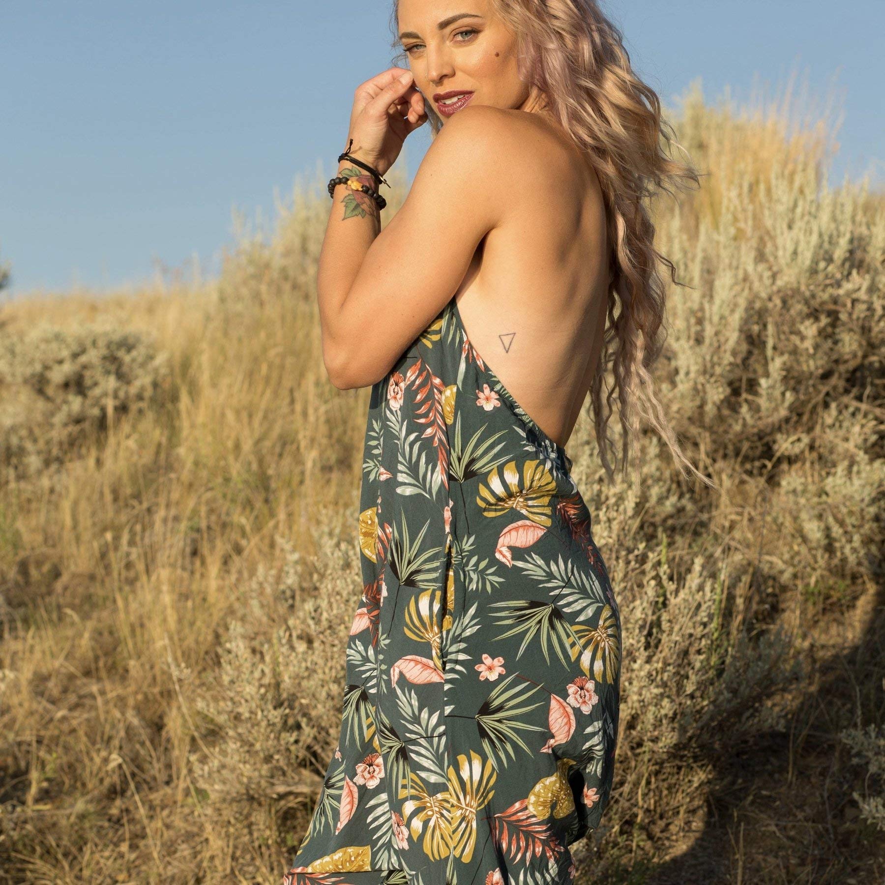 Buddha Pants Women's Savannah Jumper - 100% Cotton Harem Jumpsuit with Pockets - Lightweight & Loose Fit Summer Travel Outfit - Perfect for Yoga, Beach, and Casual Wear