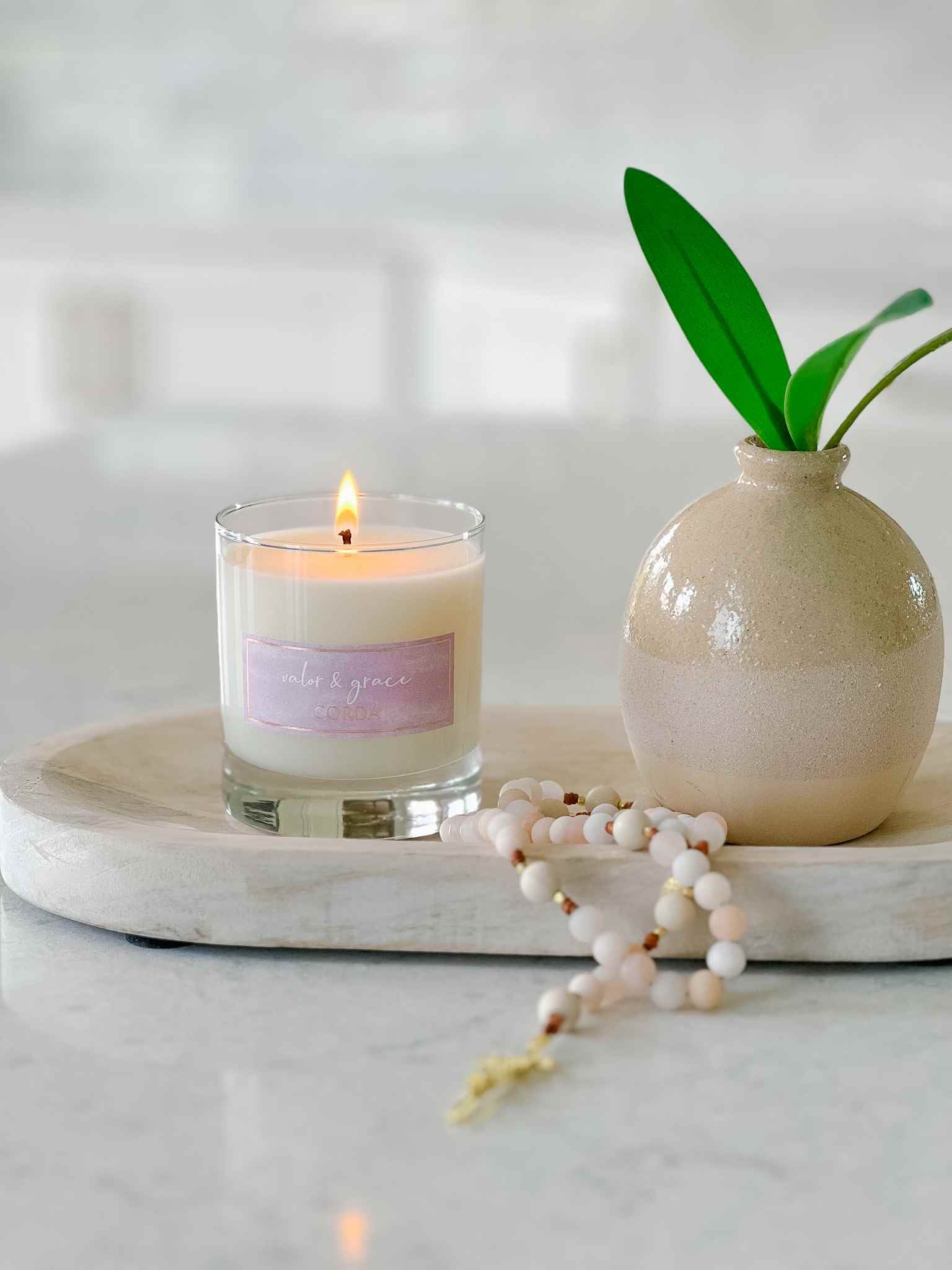 Valor & Grace St. Joan of Arc Scented Candle - French Oak & Lavender Aromatherapy for Home Relaxation & Meditation