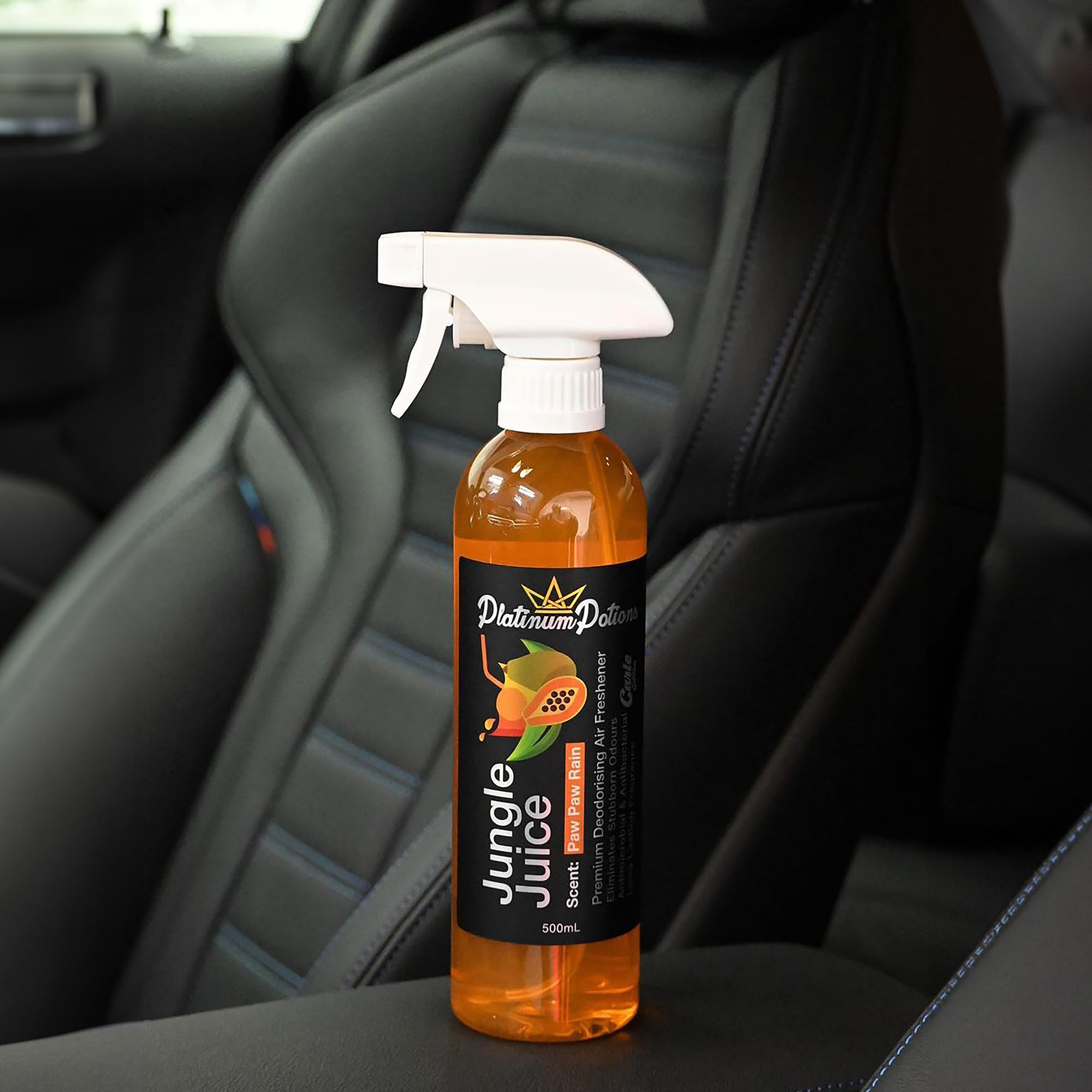 Premium Car Air Freshener Spray - 17 fl oz Mango Scent | Long-Lasting Automotive Deodorizer & Car Accessories | Ideal for Cars, Trucks & SUVs | Eliminates Odors & Freshens Air Instantly