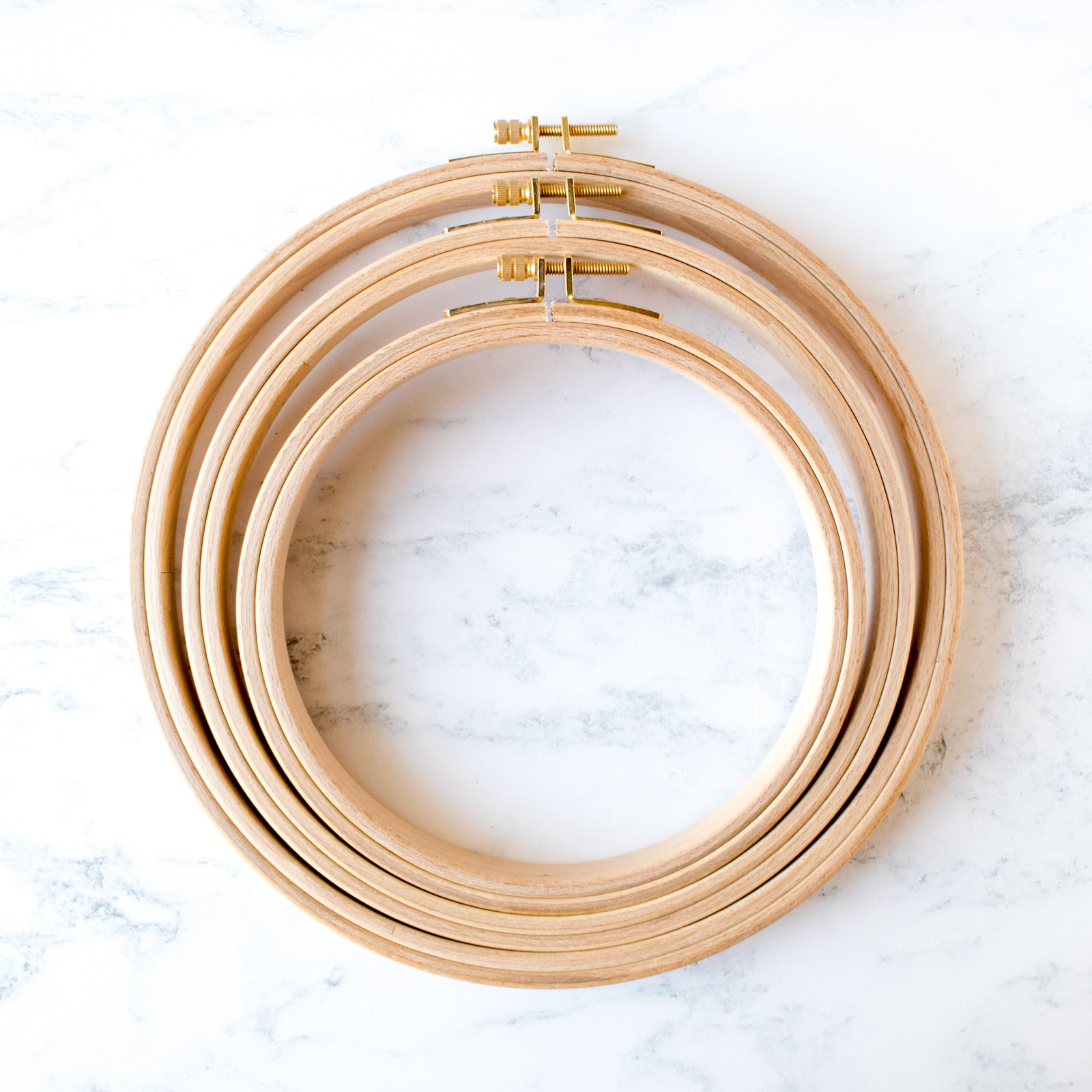 Premium Hardwood Embroidery Hoops - 5/8