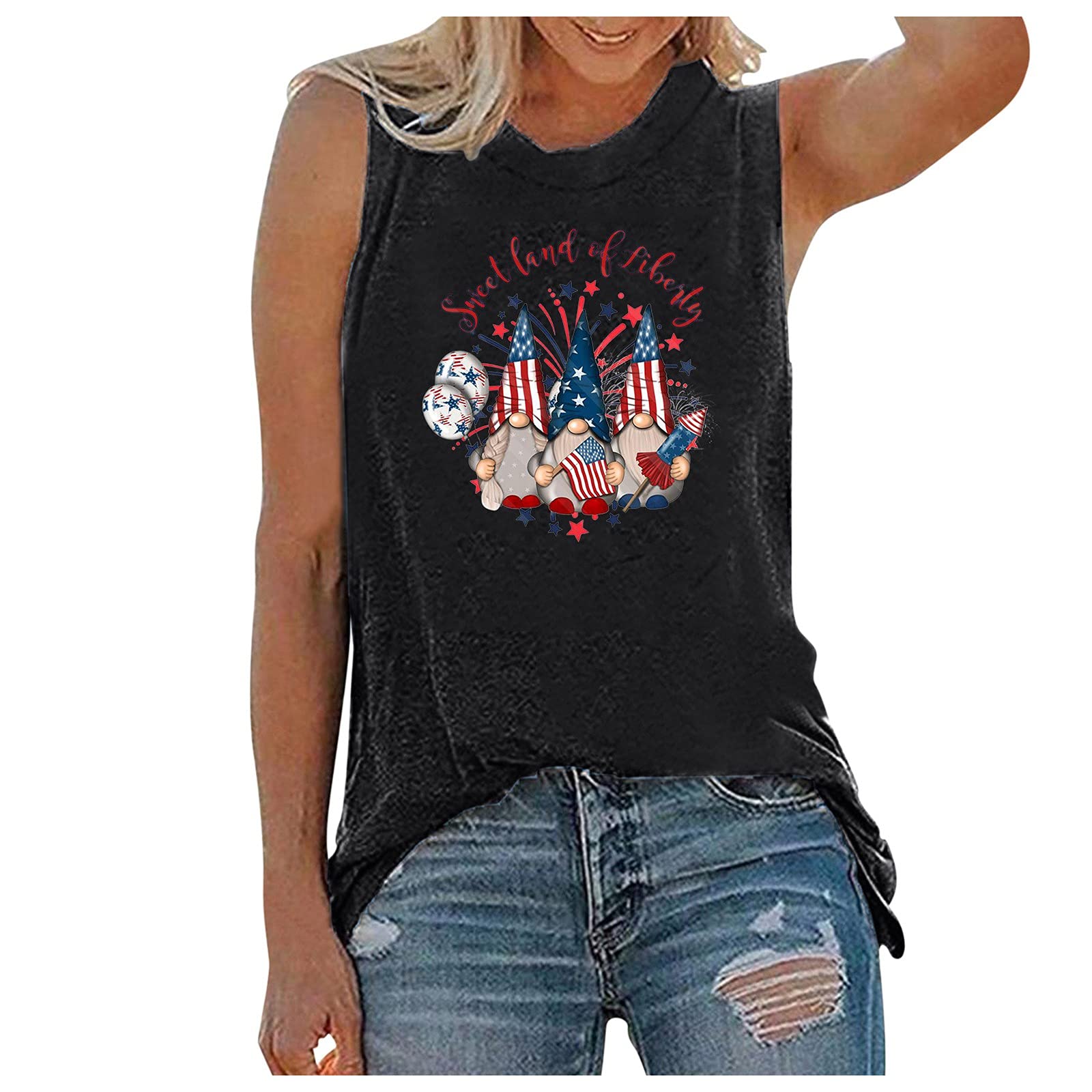 Trendy Women's Graphic Tank Tops - Sleeveless Casual Tops for Ladies - Perfect for Summer Outfits, Beach Wear & Gym Workouts
