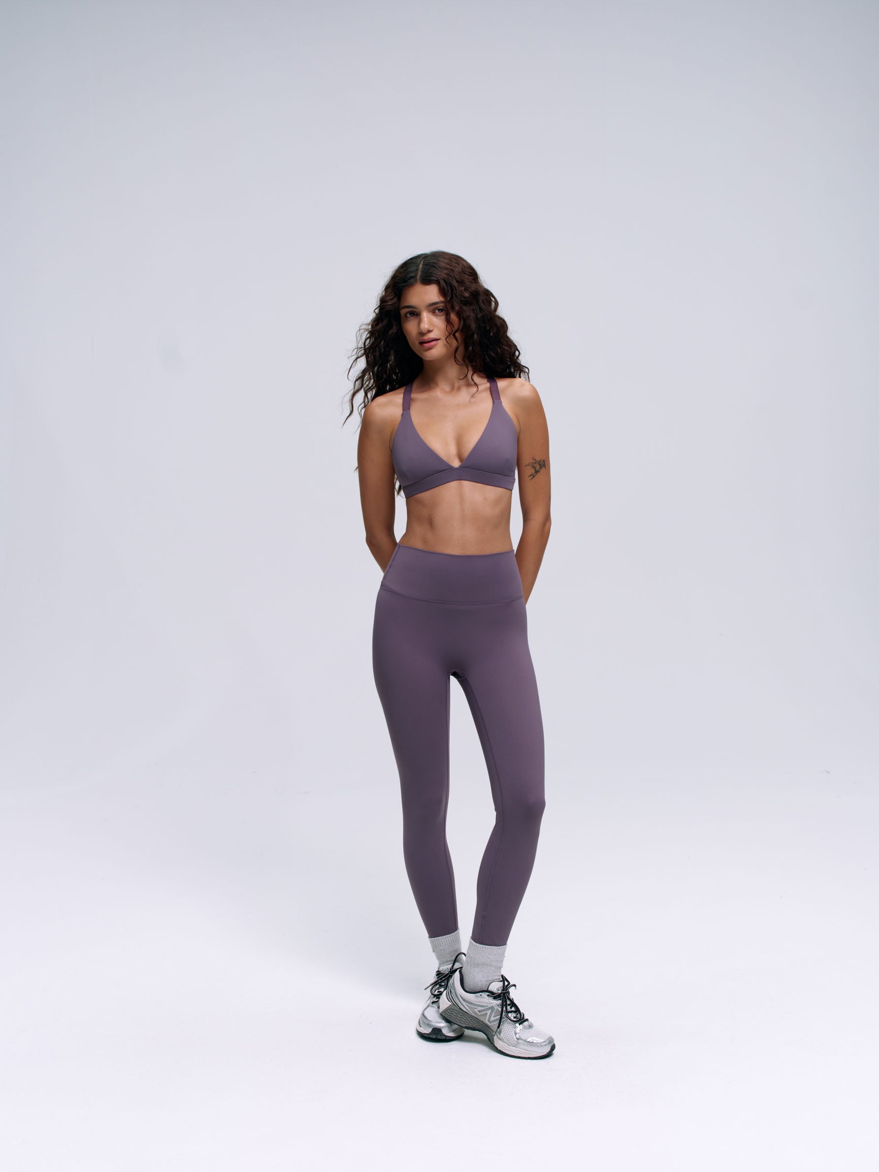 Ultimate Triangle Cross Back Bra - Violet Purple Lace Bralette for Women | Comfortable & Sexy Underwear for Yoga, Workout & Everyday Wear