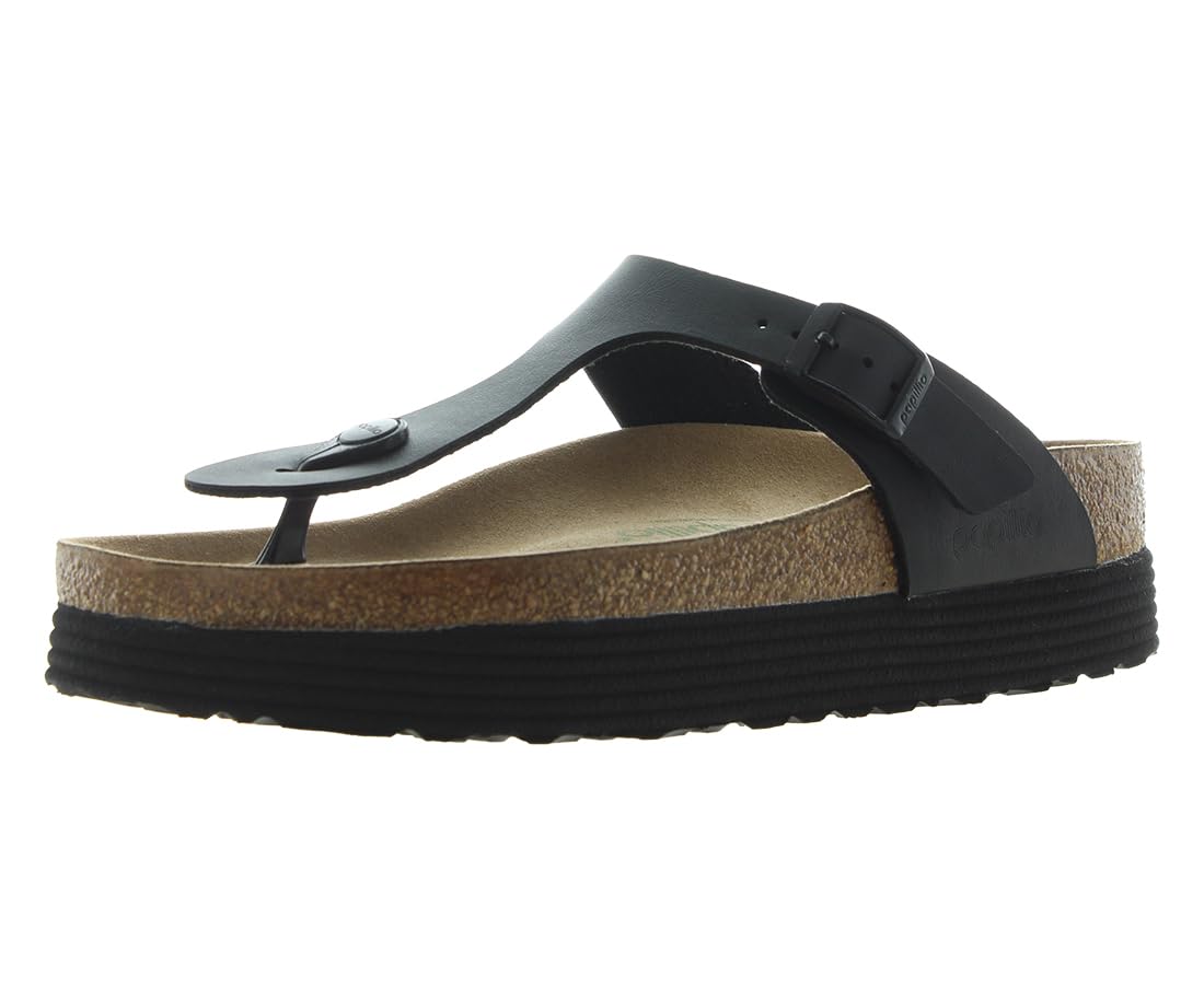 Birkenstock Unisex Gizeh Thong Sandals - Comfortable Cork Footbed, Adjustable Straps - Perfect for Beach, Pool & Casual Wear (Black)
