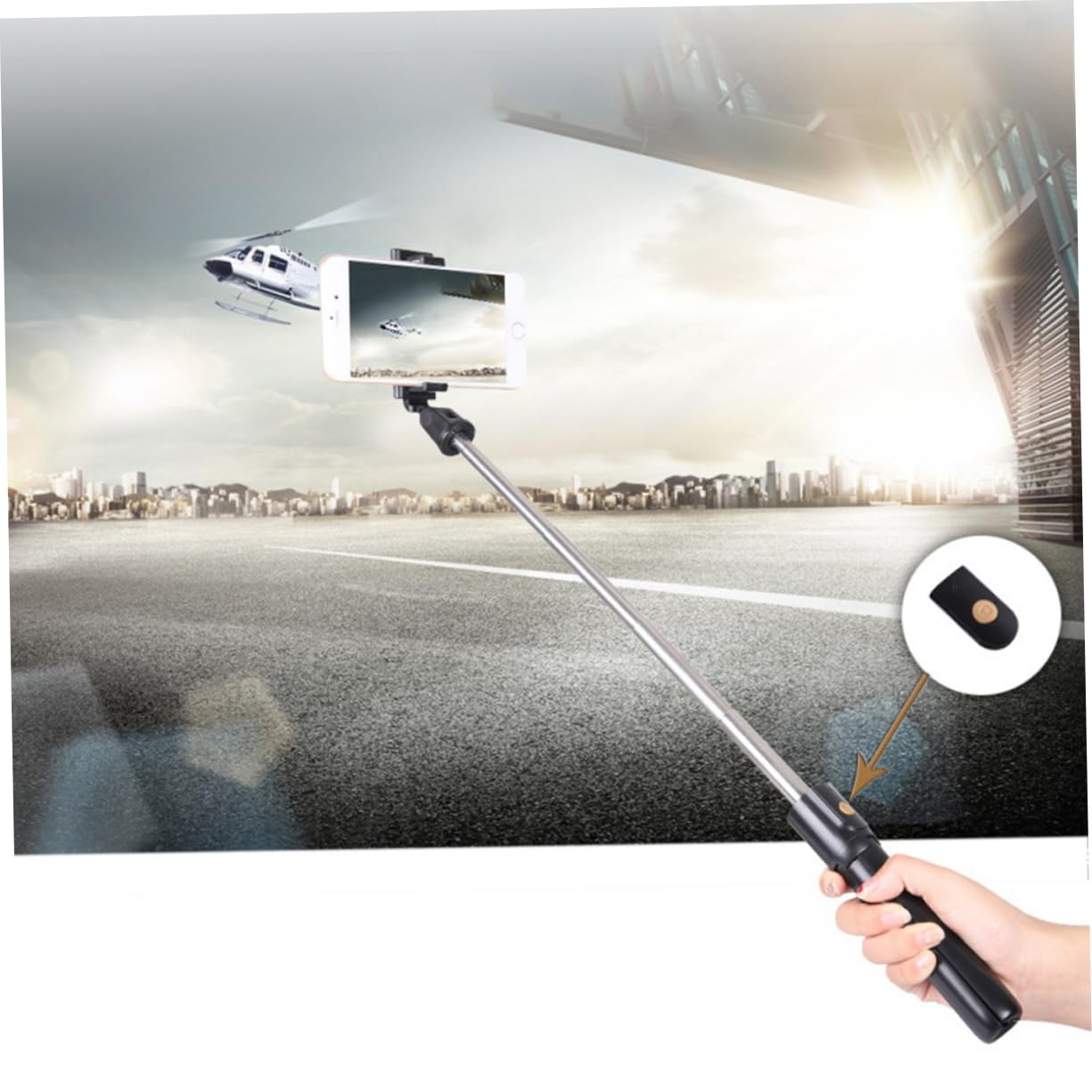 Uonlytech Universal Selfie Stick Tripod with Phone Holder - Compact & Adjustable Smartphone Tripod Stand for iPhone, Android - Perfect for Travel, Vlogging & Group Photos