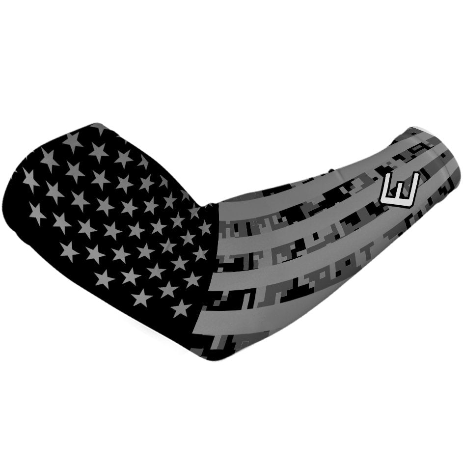 Shadow USA Flag 2.0 Arm Sleeve - Patriotic Compression Sleeves for Running, Basketball & Outdoor Sports - American Flag Design for Men & Women